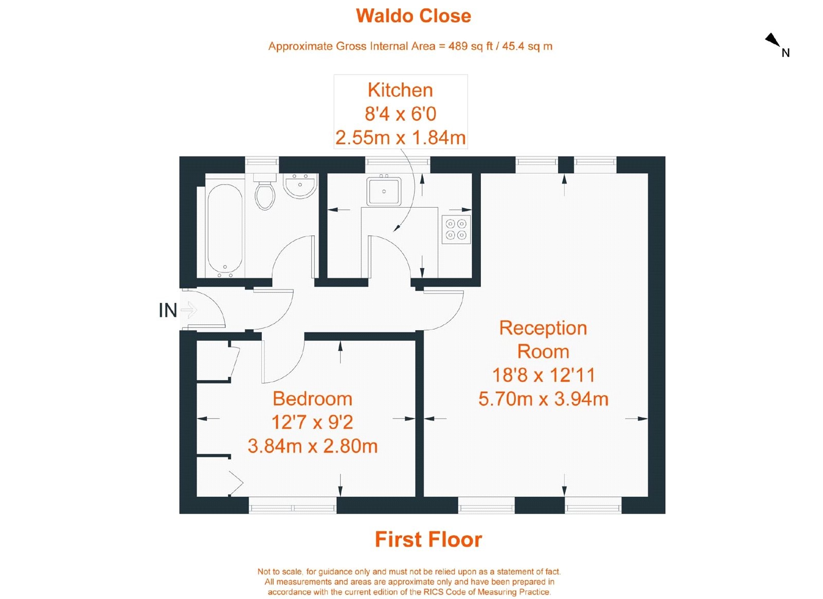 Floorplan for Waldo Close, Elms Road, SW4