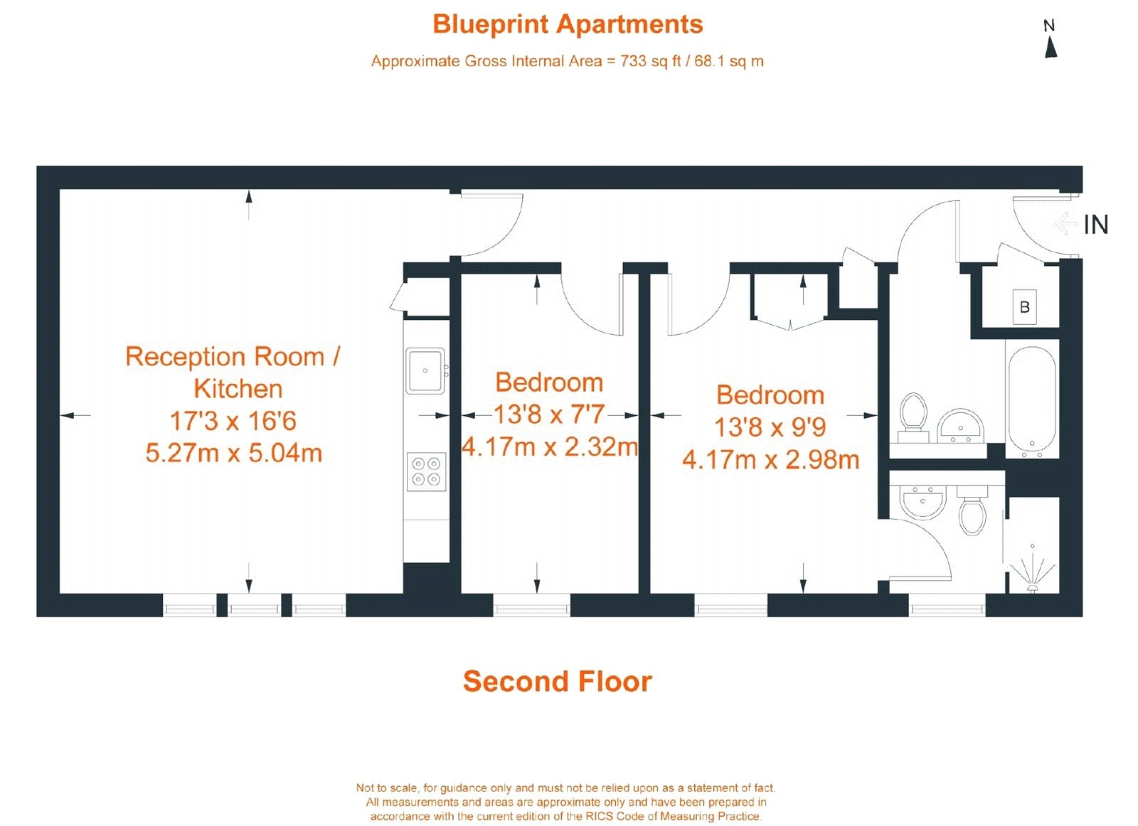 Floorplan for Blueprint Apartments, 16-18 Balham Grove, SW12