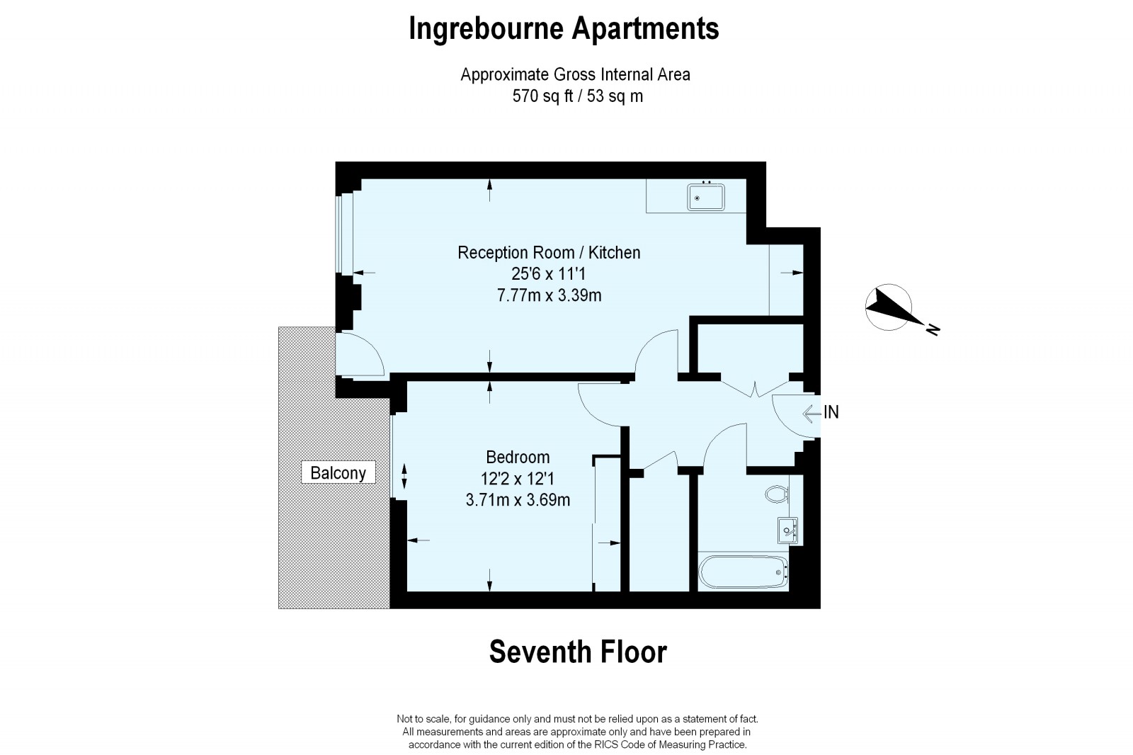 Floorplan for Ingrebourne Apartments, 5 Central Avenue, SW6