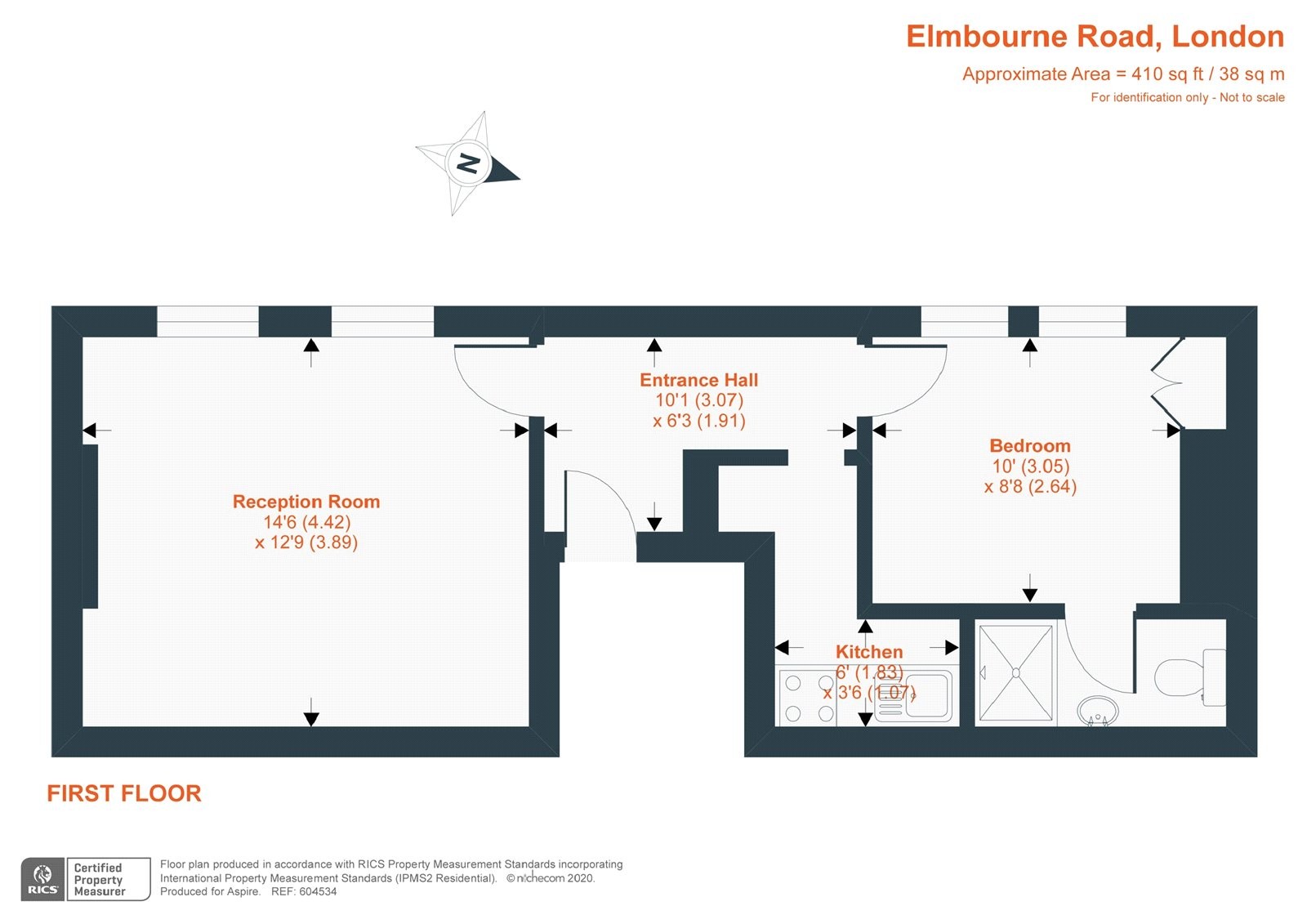 Floorplan for Elmbourne Road, London, SW17
