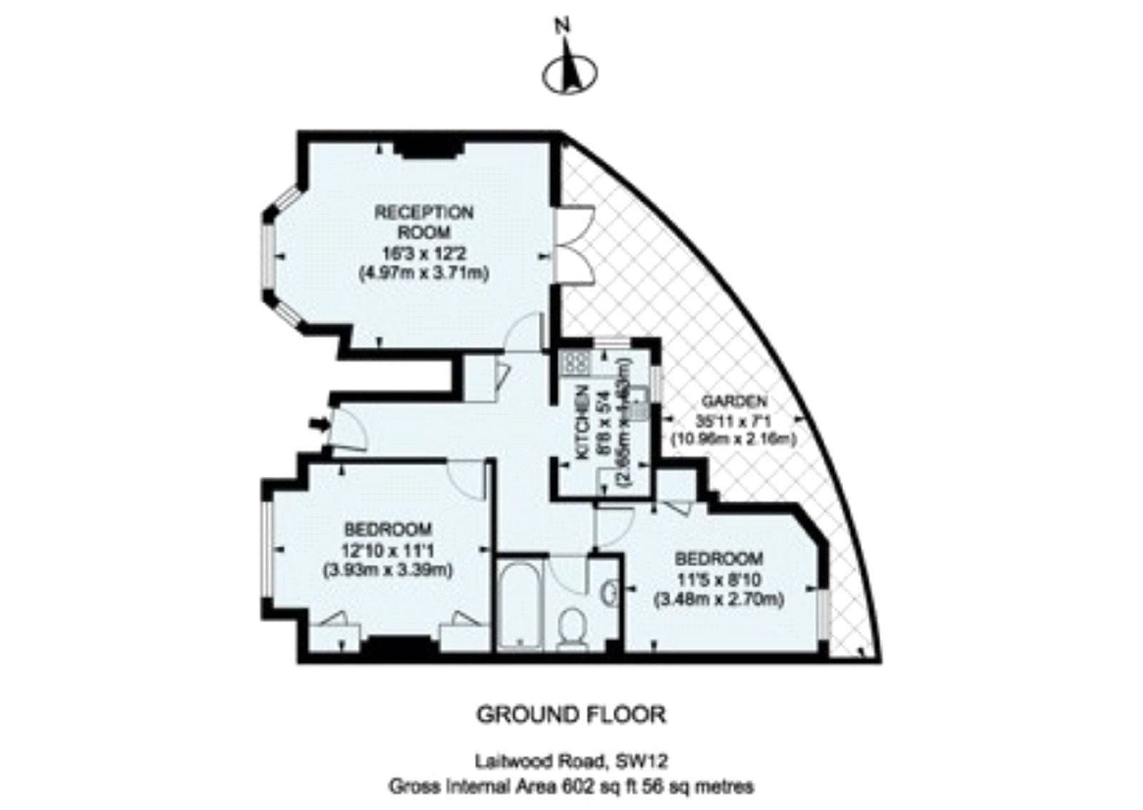 Floorplan for Laitwood Road, London, SW12