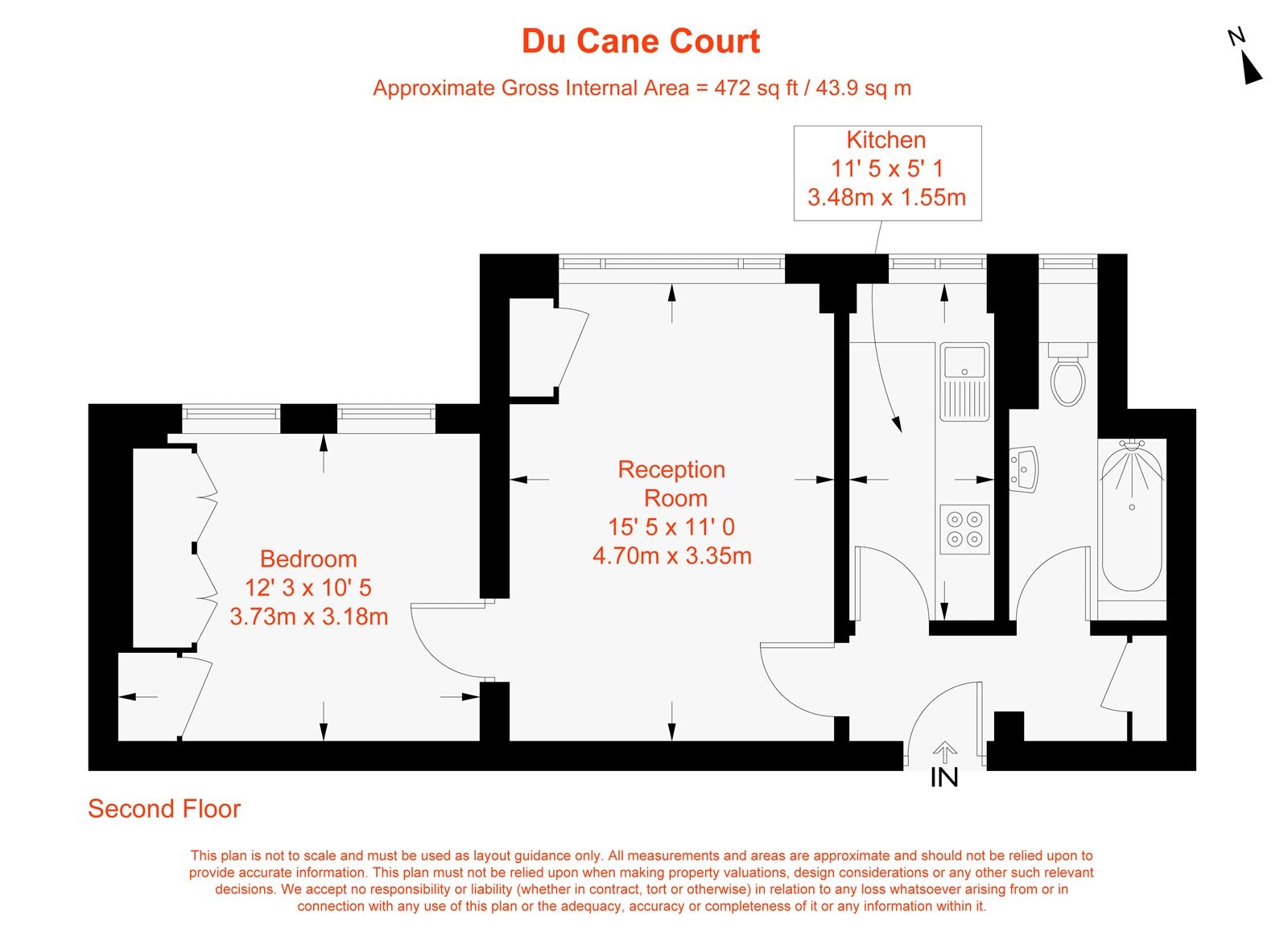 Floorplan for Du Cane Court, Balham High Road, SW17