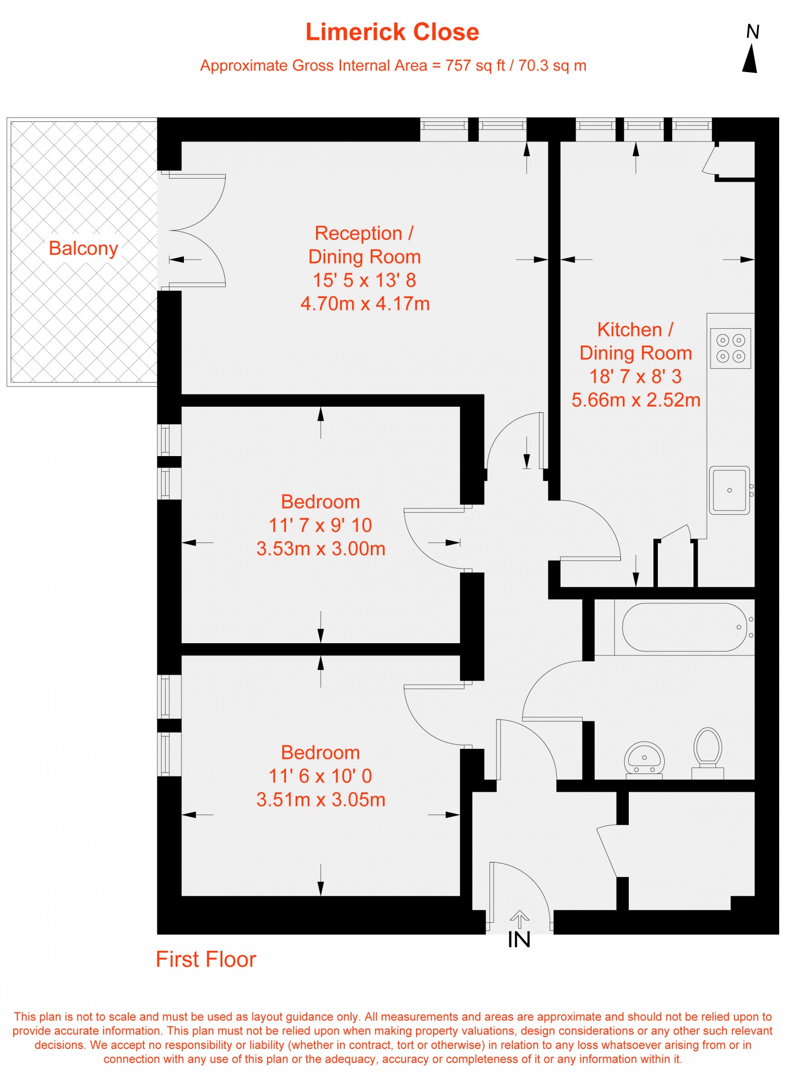Floorplan for Limerick Close, Balham, SW12