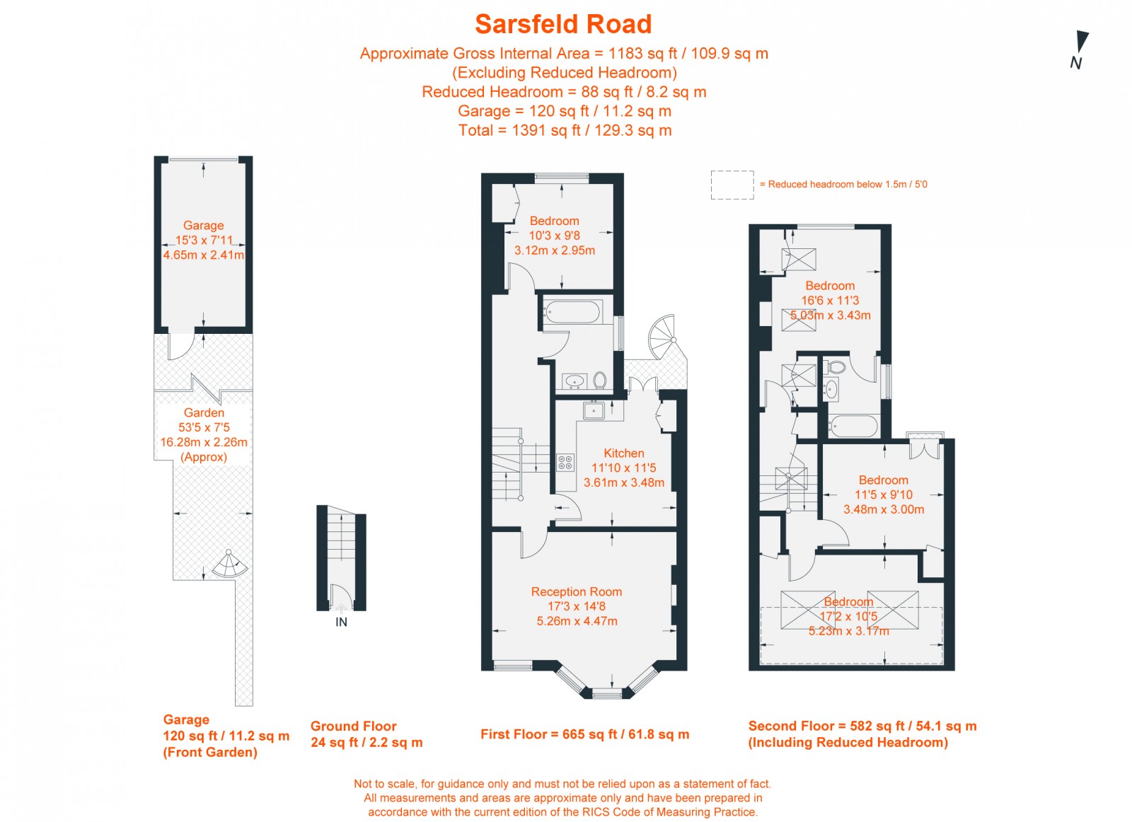 Floorplan for Sarsfeld Road, London, SW12
