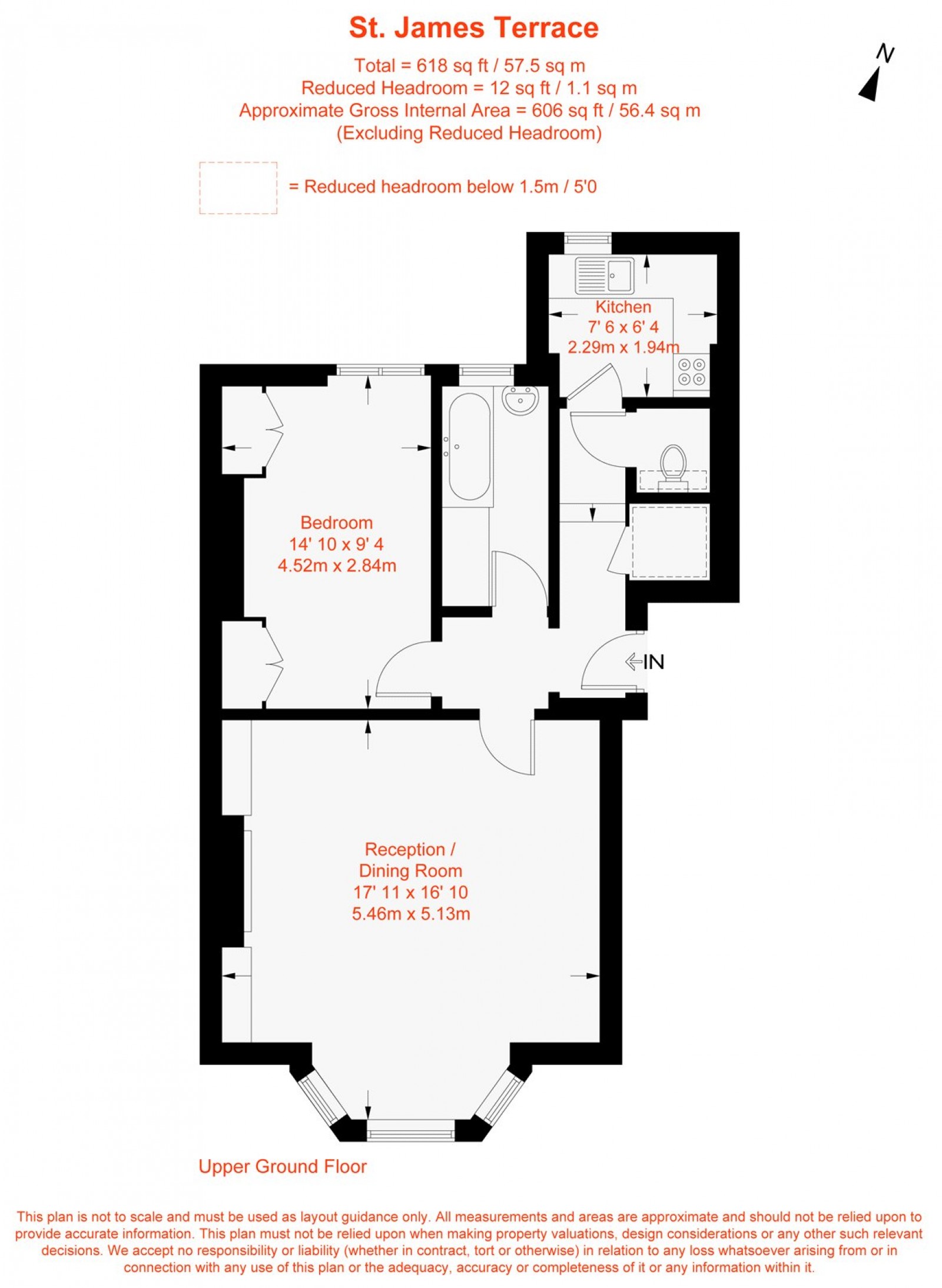Floorplan for St James`s Terrace, London, SW12