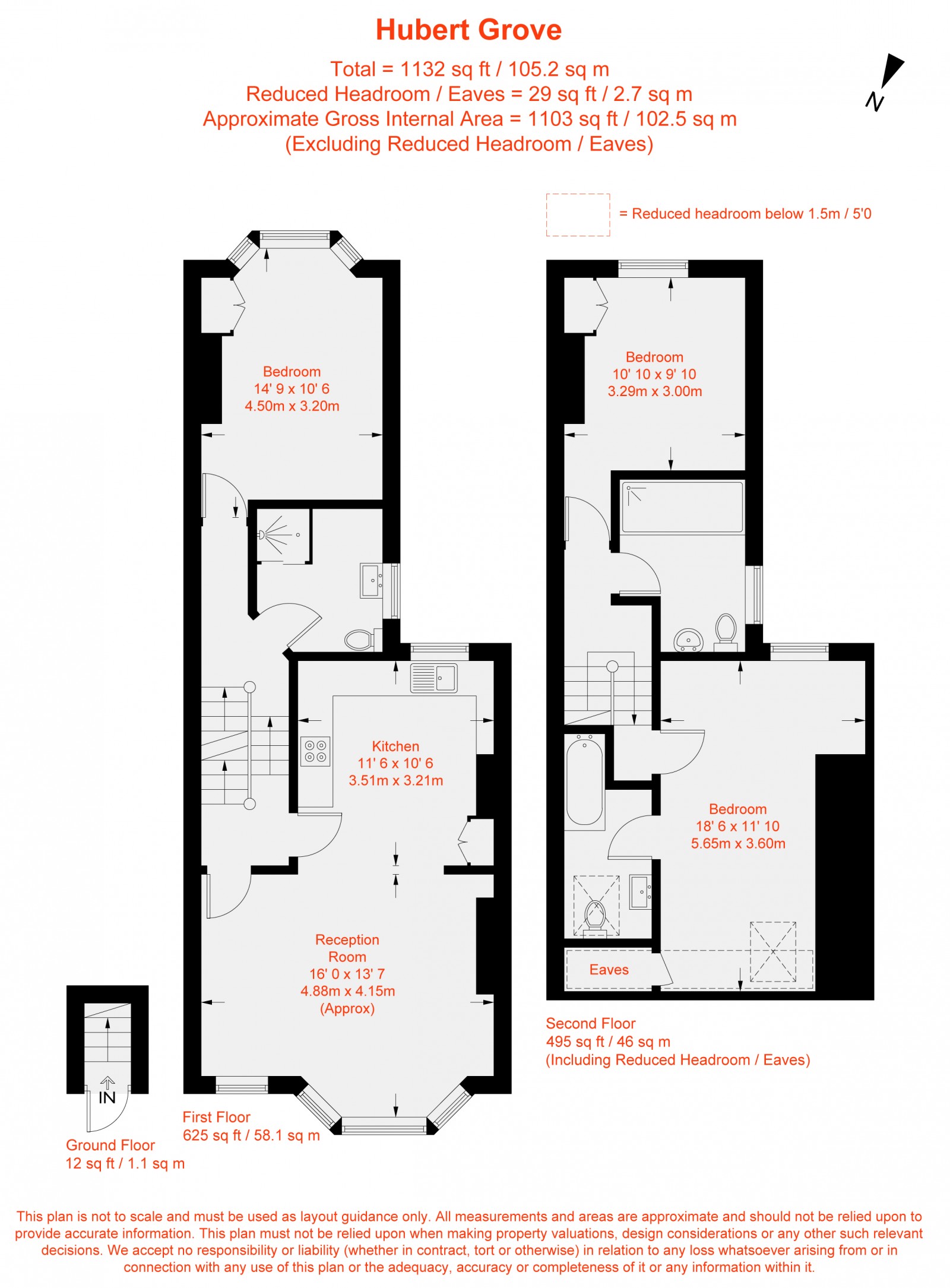 Floorplan for Hubert Grove, Clapham, SW9