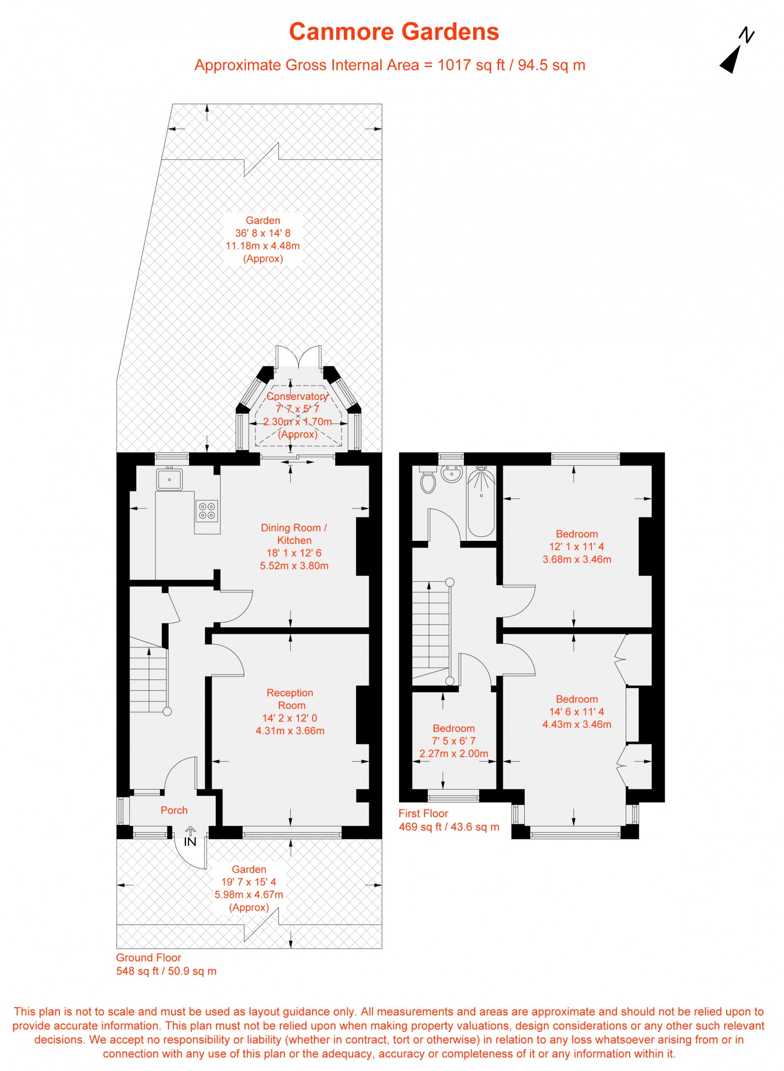 Floorplan for Canmore Gardens, Streatham, SW16