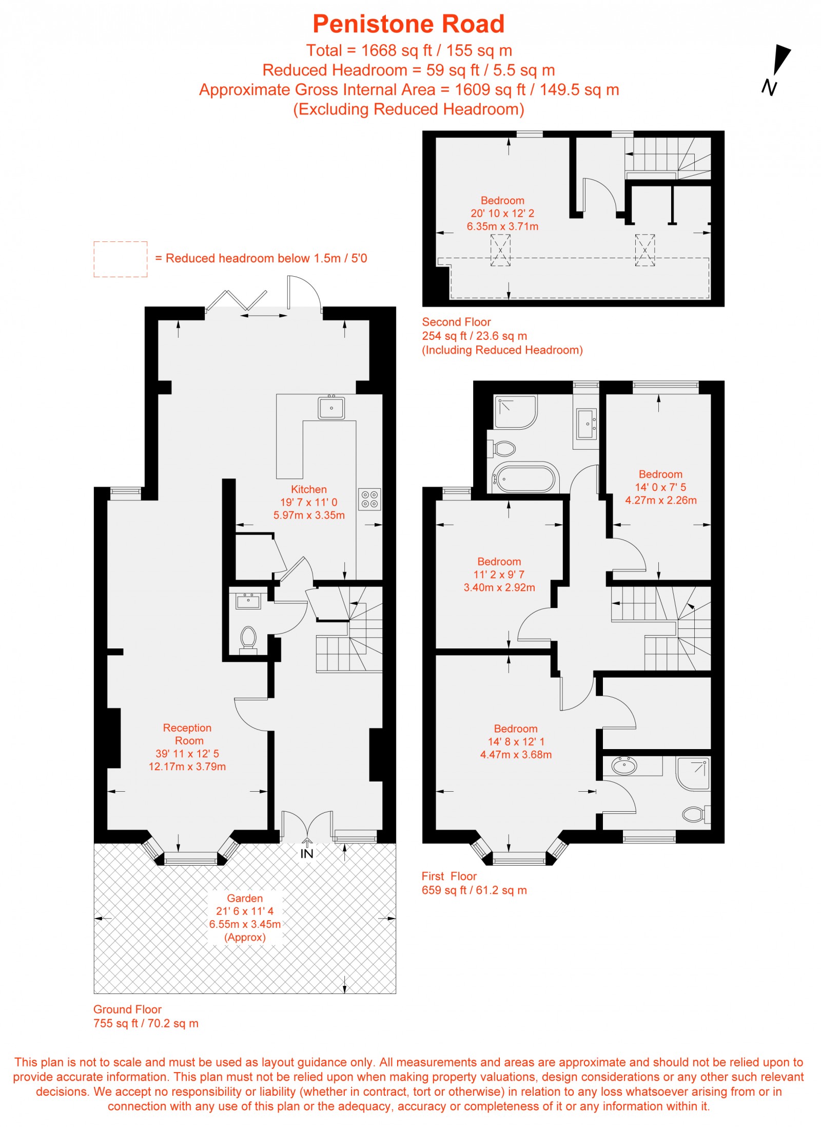 Floorplan for Penistone Road, London, SW16