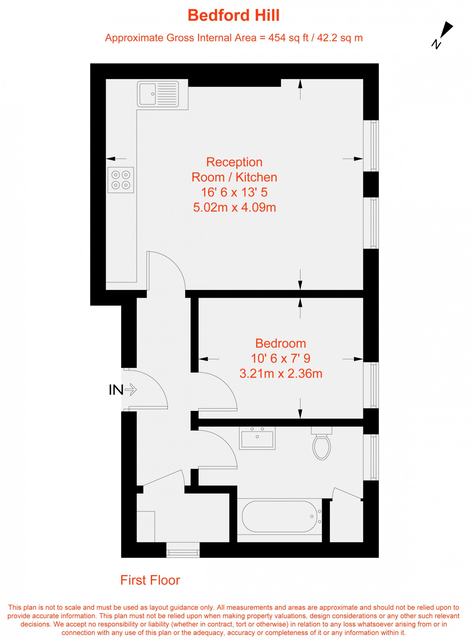Floorplan for Bedford Hill, London, SW12