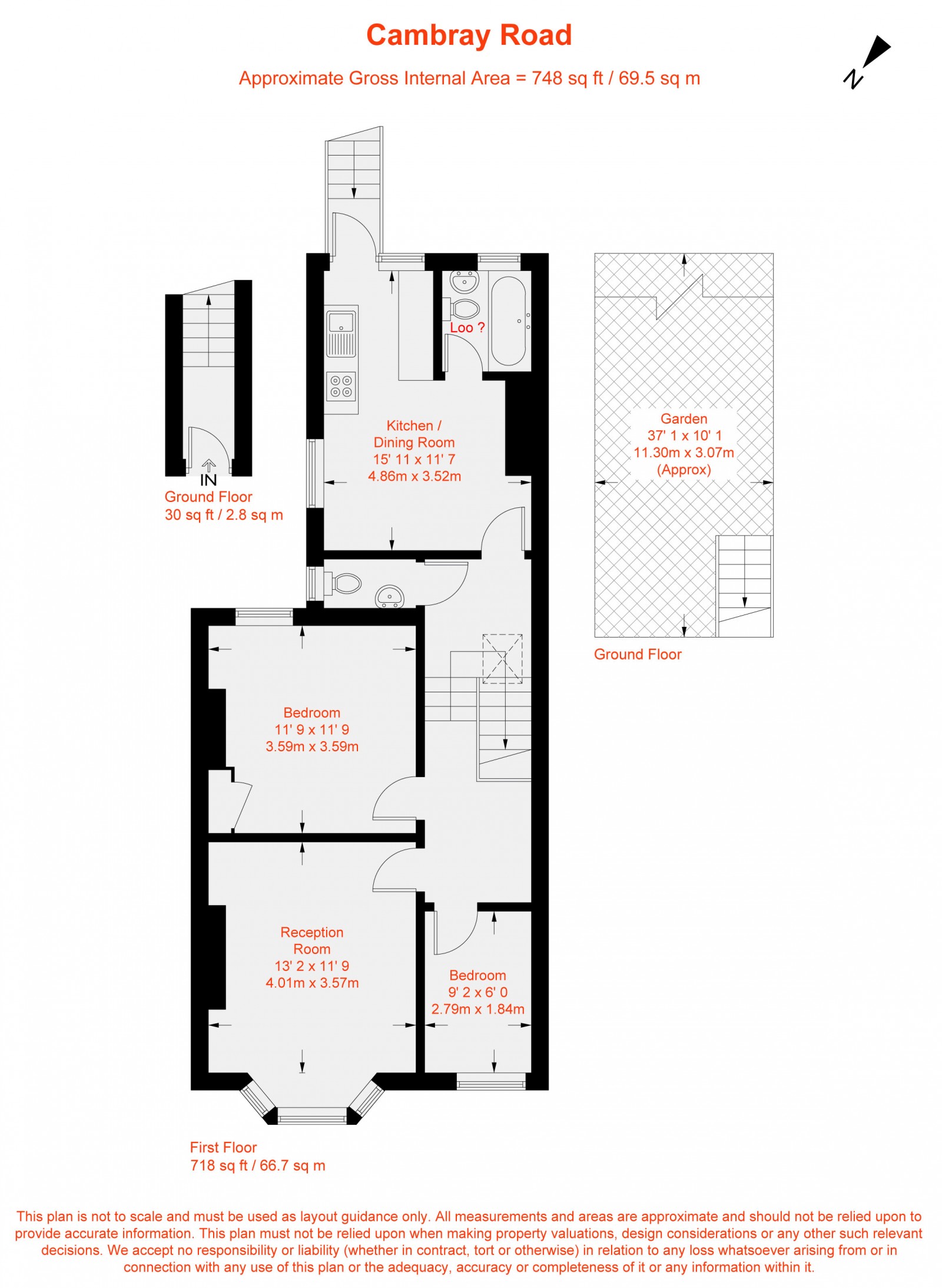 Floorplan for Cambray Road, London, SW12