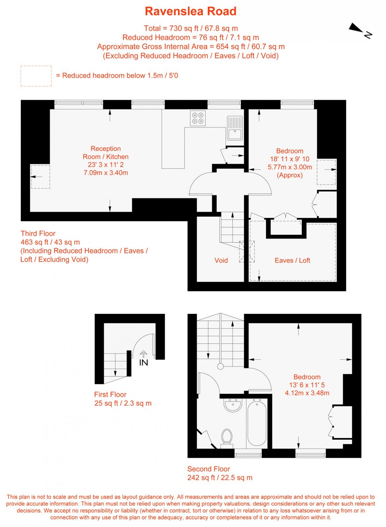 Floorplan for Ravenslea Road, London, SW12