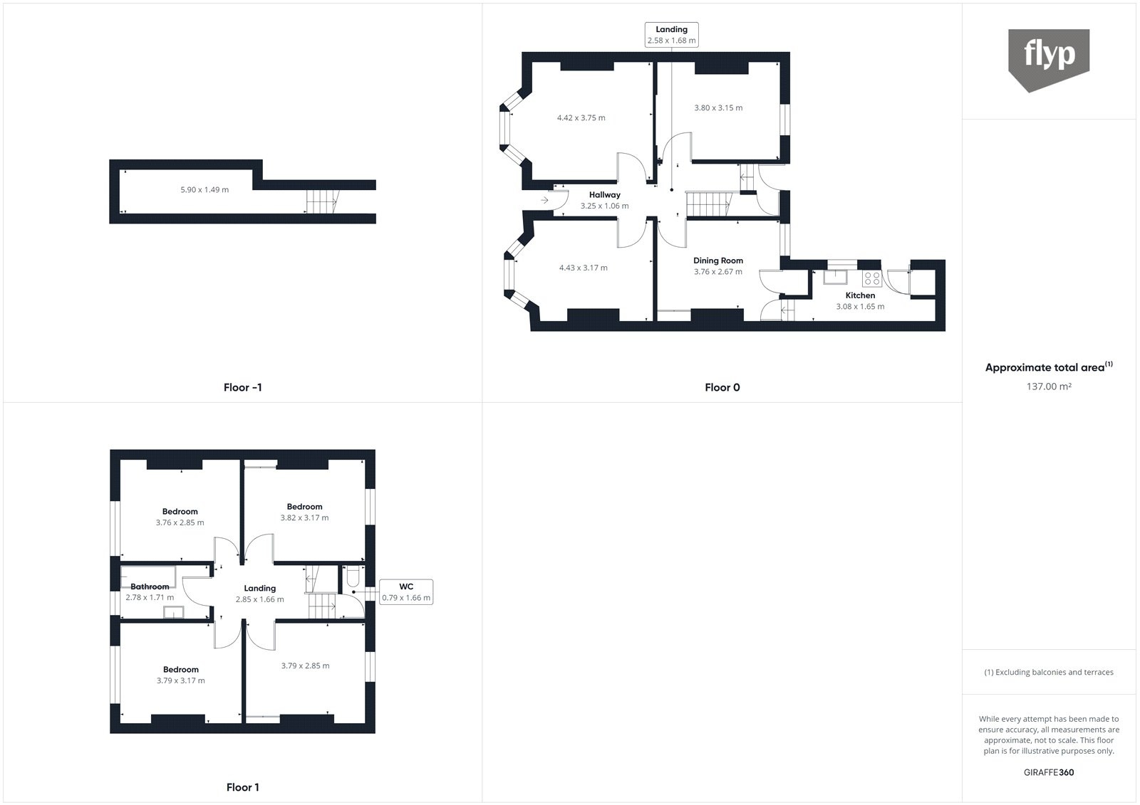 Floorplan for Probert Road, London, SW2