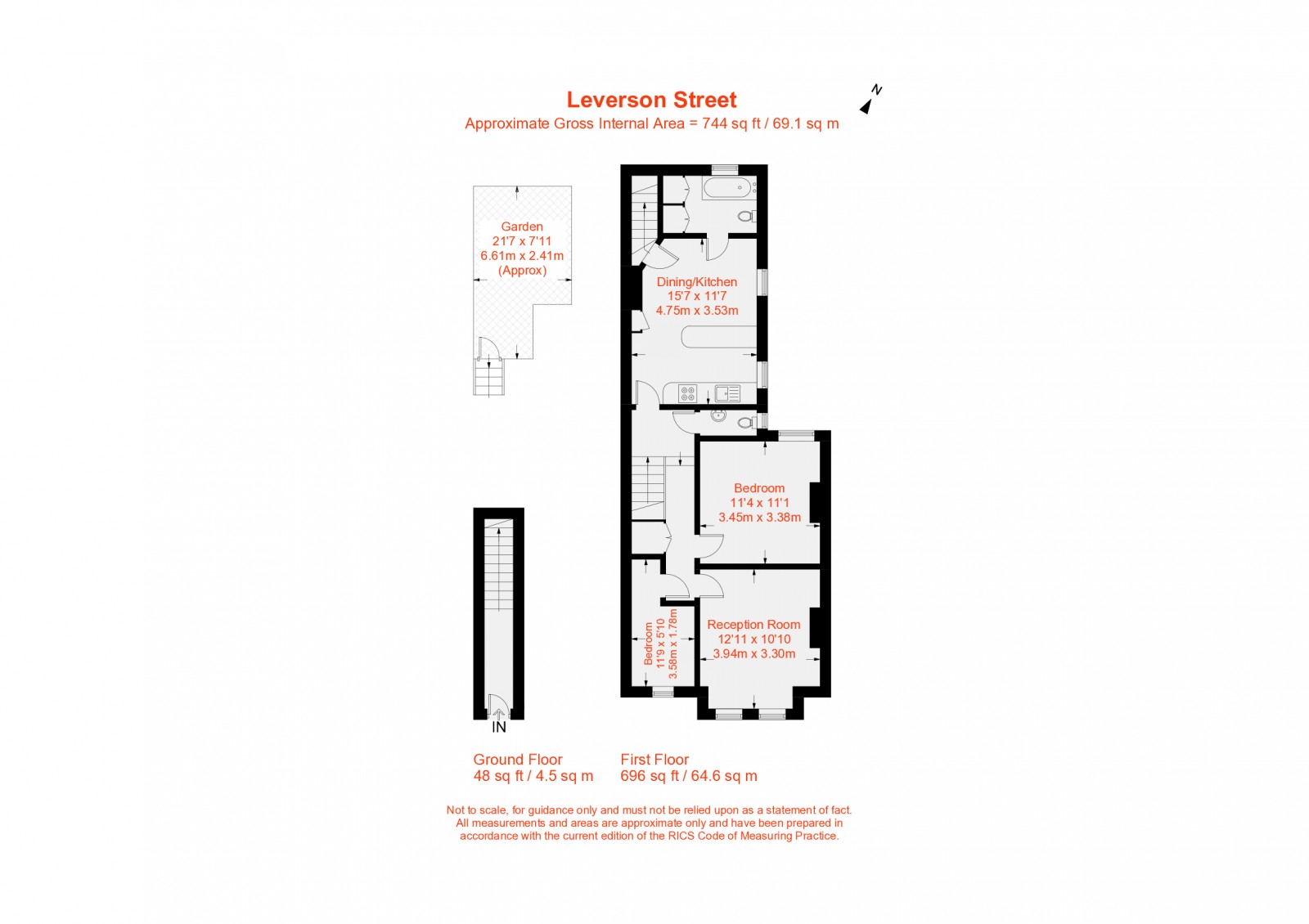 Floorplan for Leverson Street, Furzedown, SW16