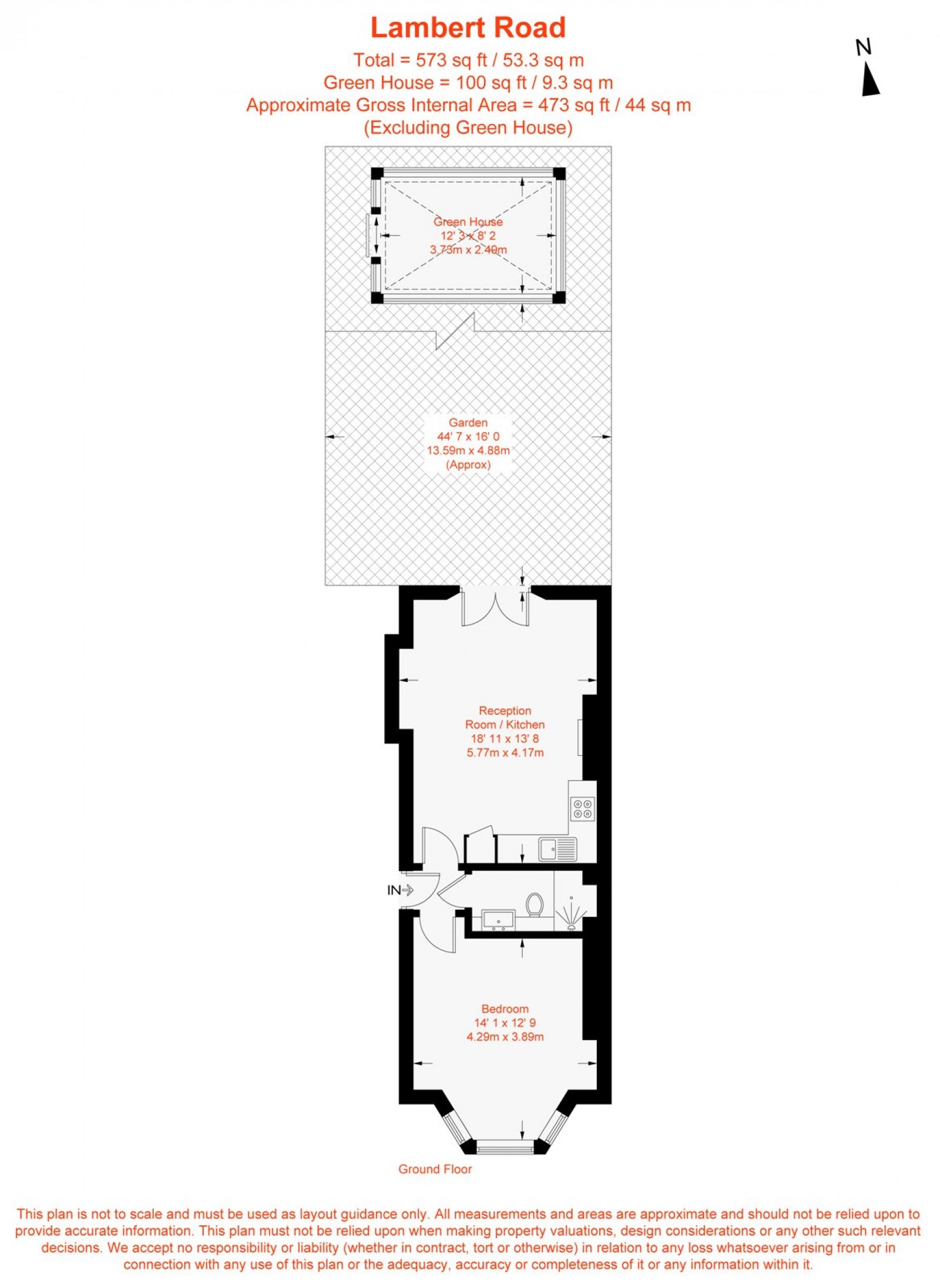 Floorplan for Lambert Road, London, SW2