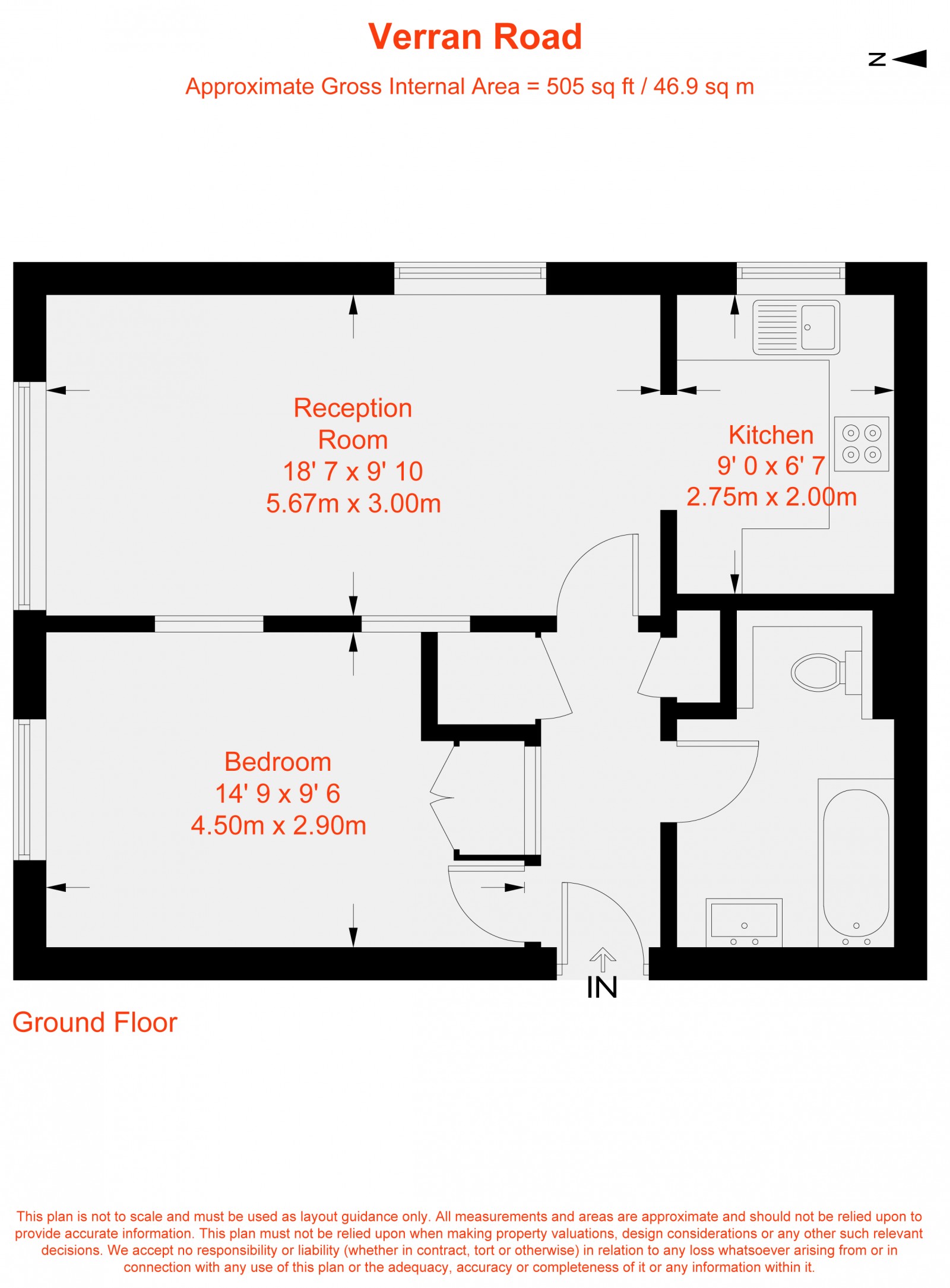 Floorplan for Verran Road, London, SW12