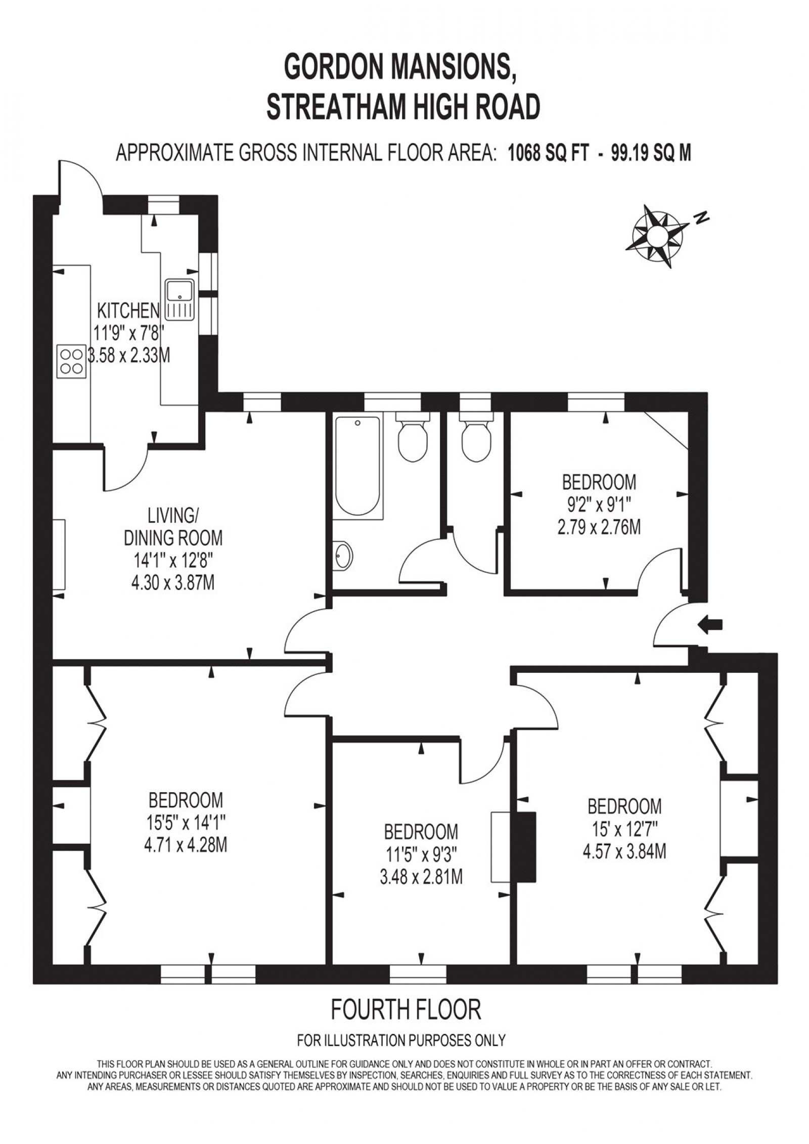 Floorplan for Streatham High Road, London, SW16
