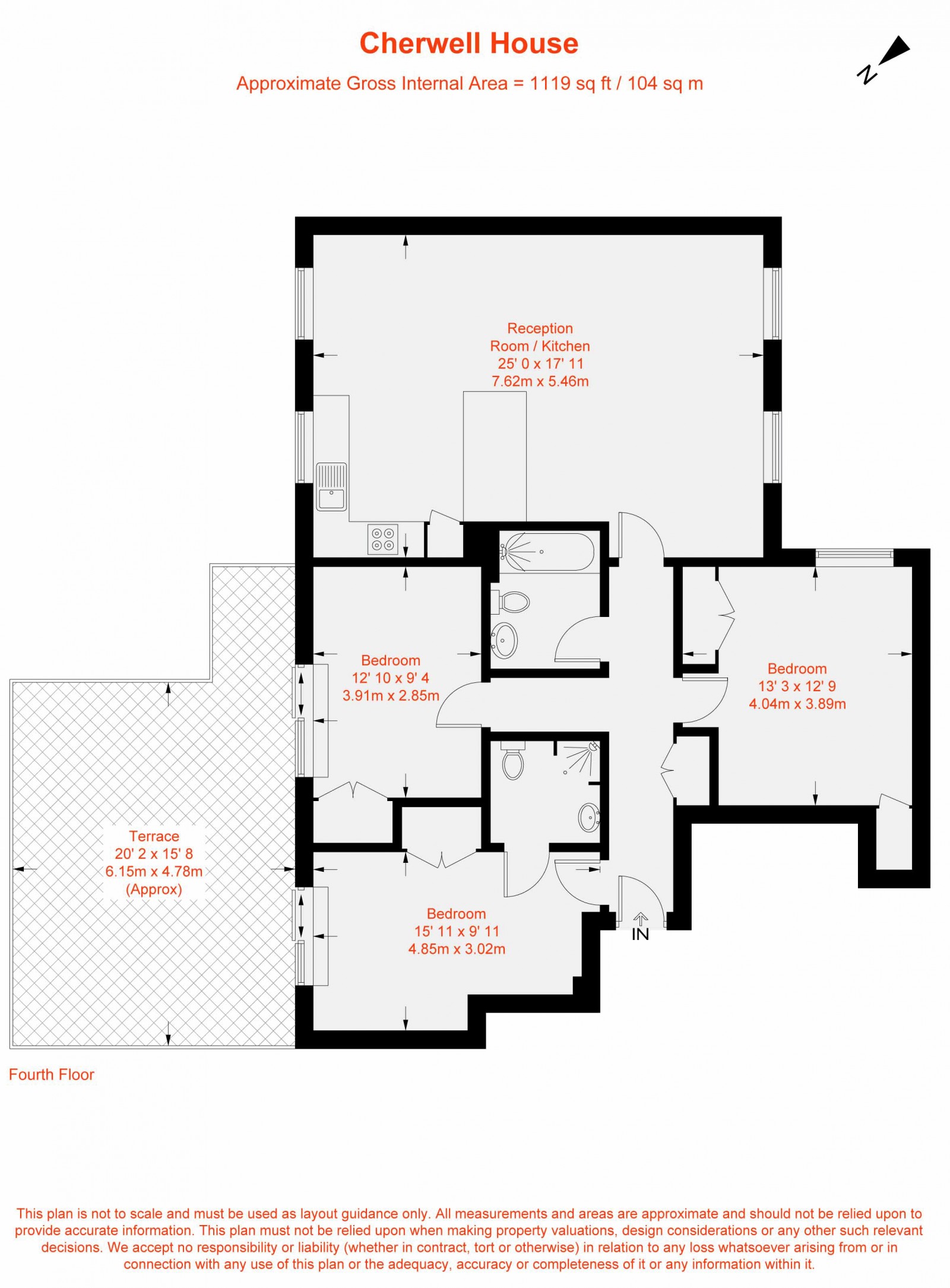 Floorplan for Cherwell House, Elmfield Road, SW17