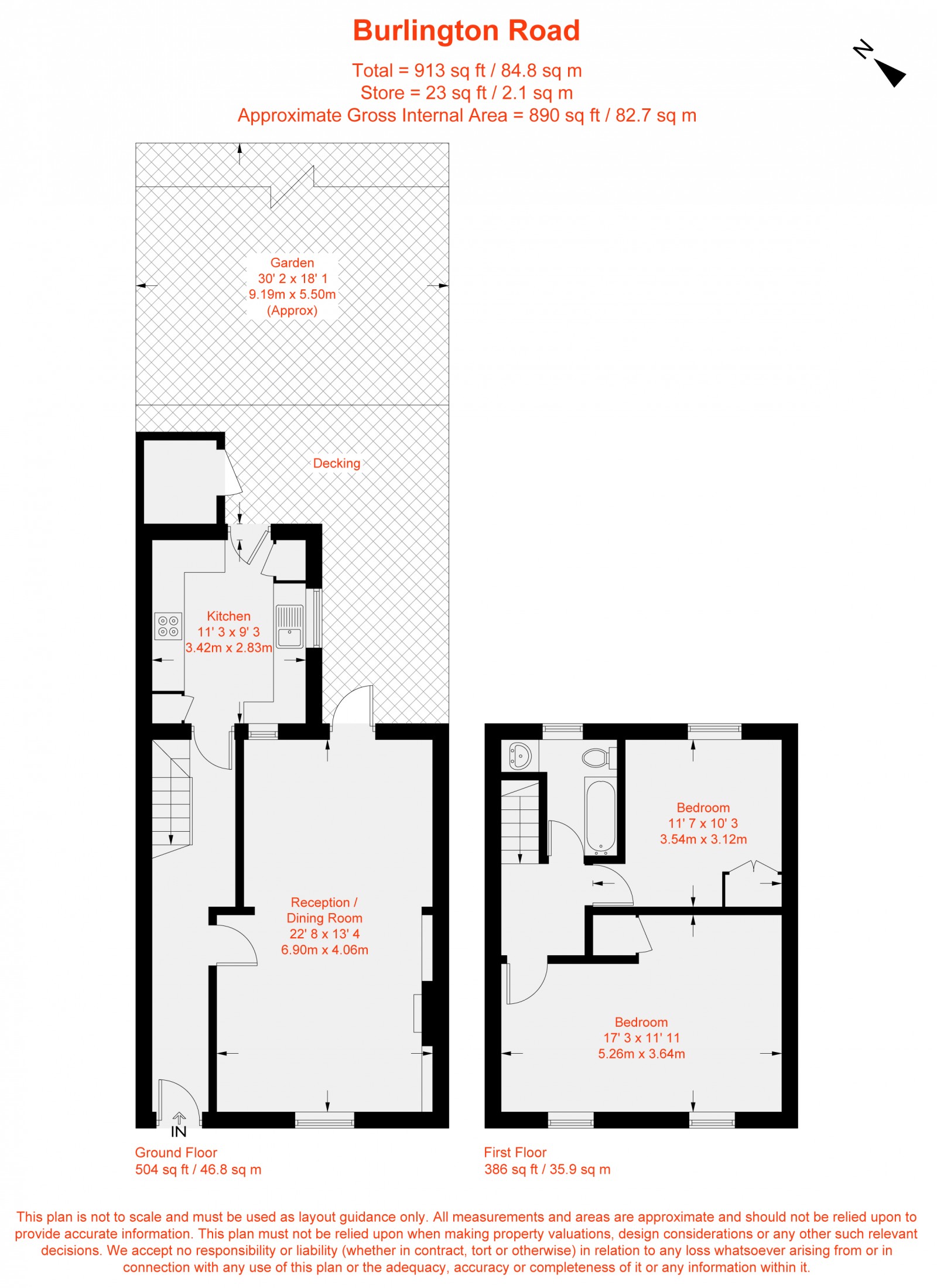 Floorplan for Burlington Road, London, SW6
