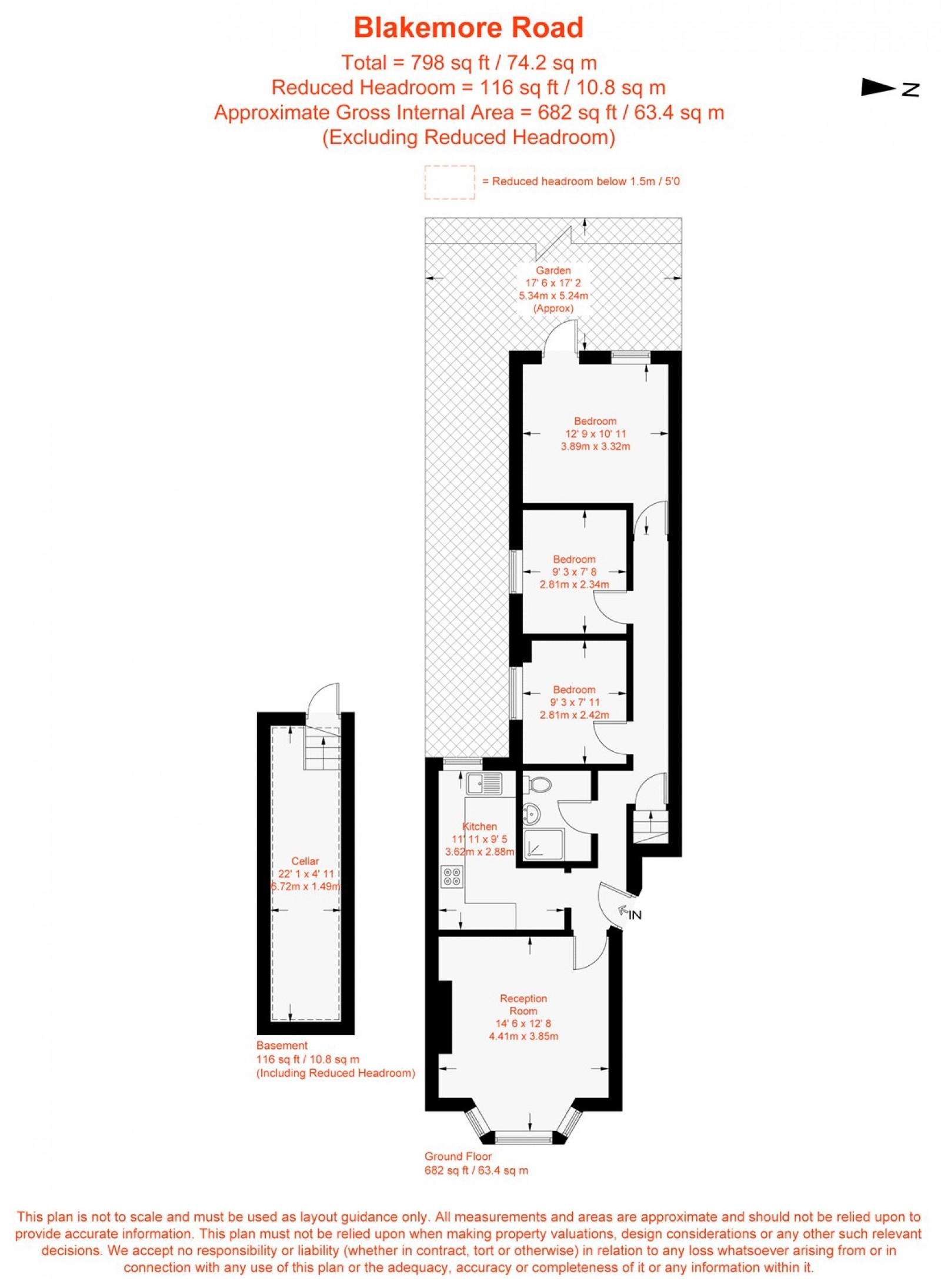 Floorplan for Blakemore Road, London, SW16