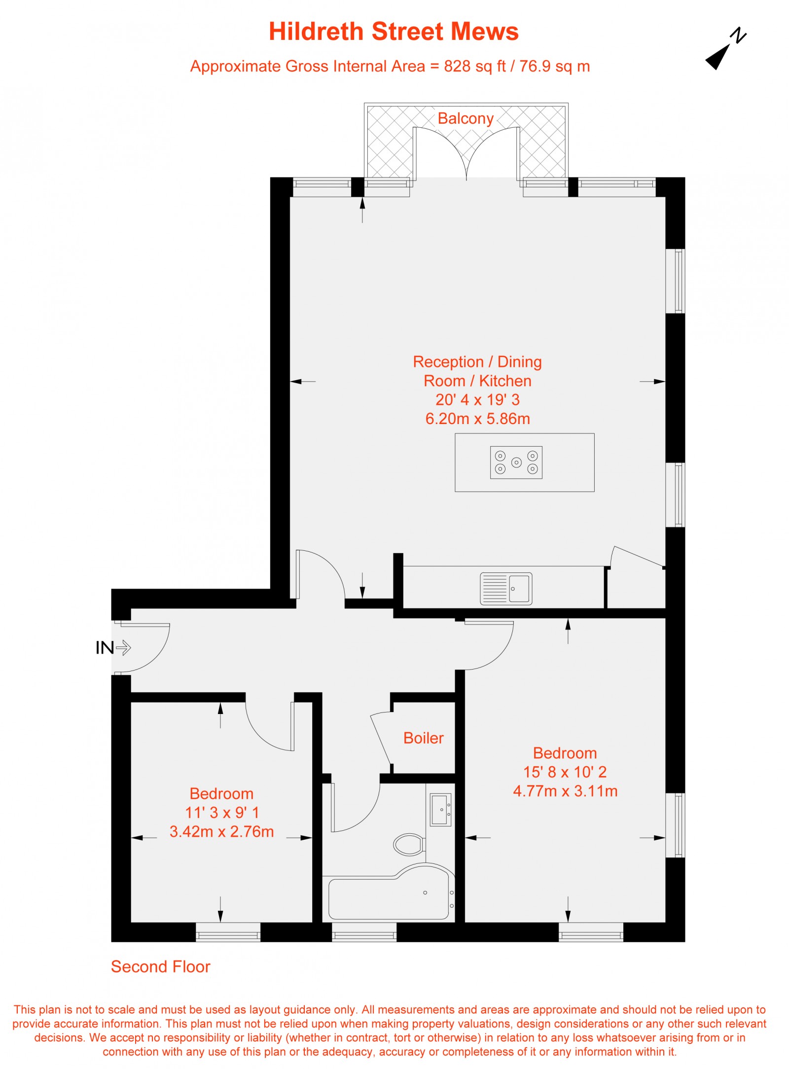 Floorplan for Hildreth Street Mews, London, SW12