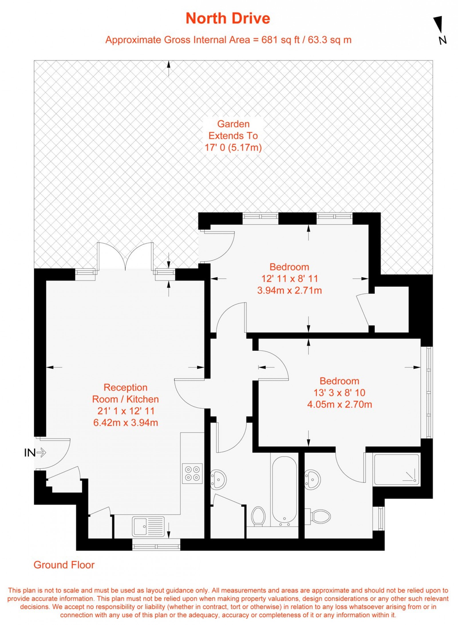 Floorplan for North Drive, London, SW16