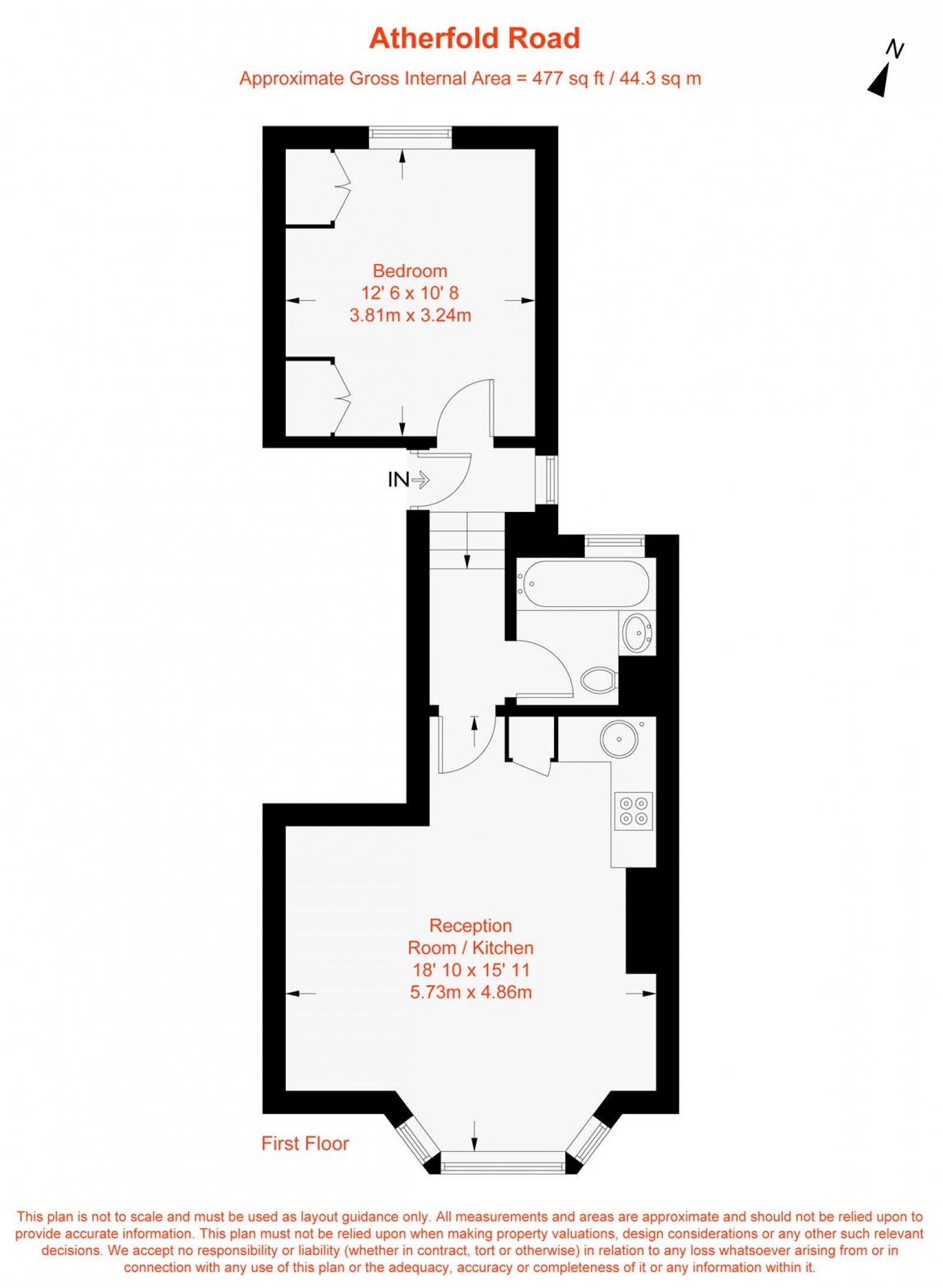 Floorplan for Atherfold Road, London, SW9