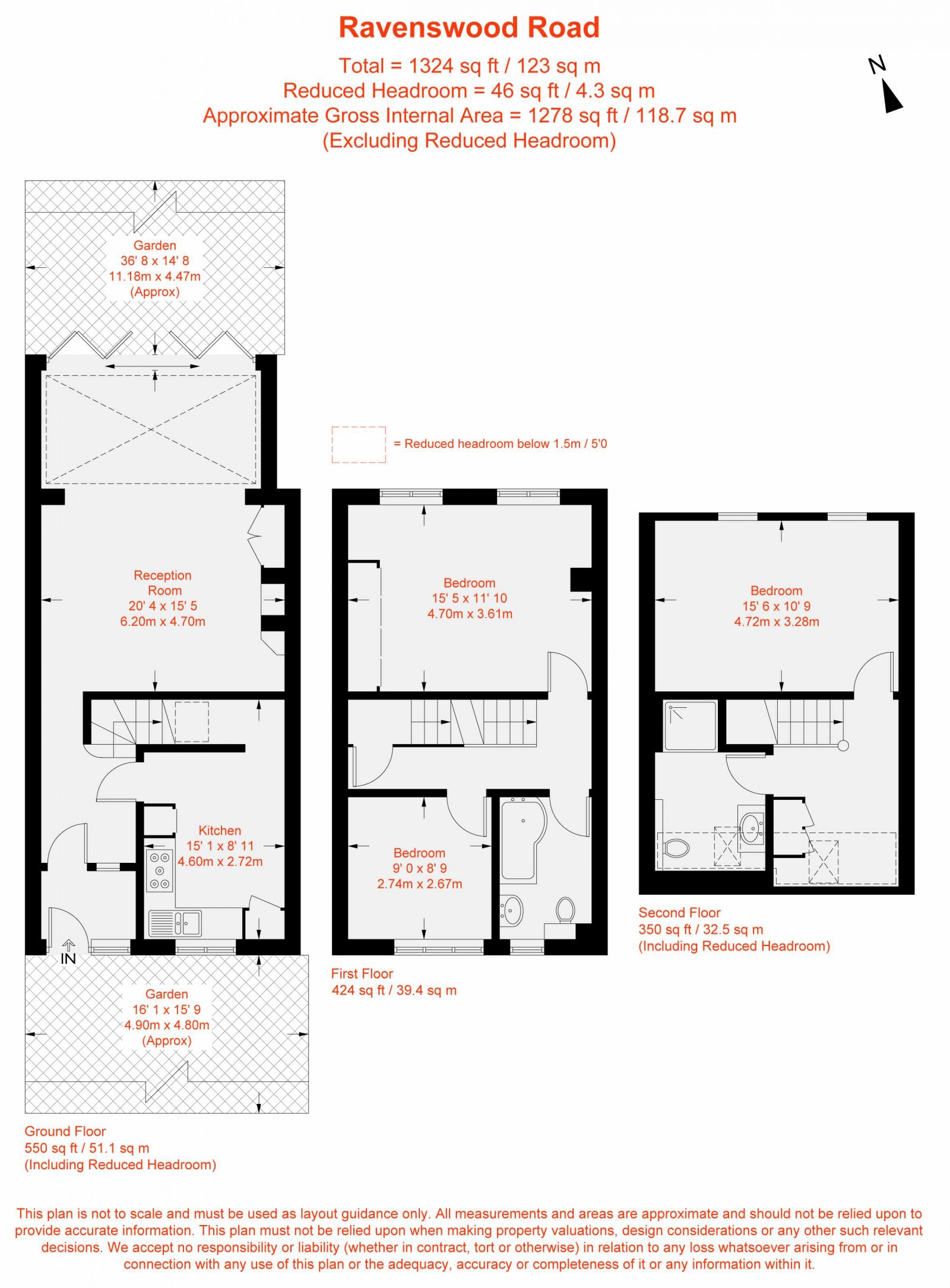 Floorplan for Ravenswood Road, London, SW12
