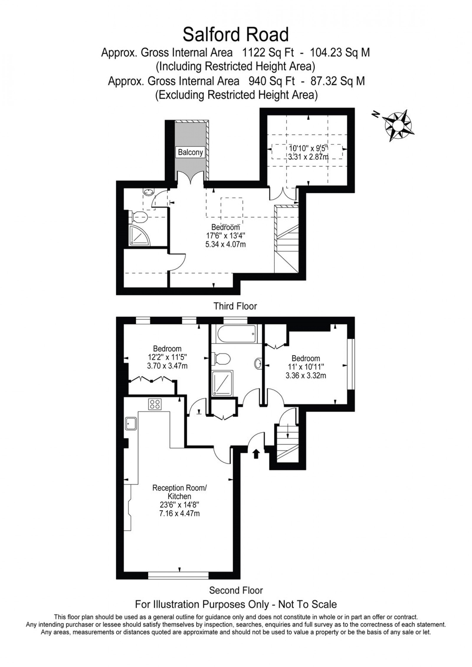 Floorplan for Salford Road, London, SW2
