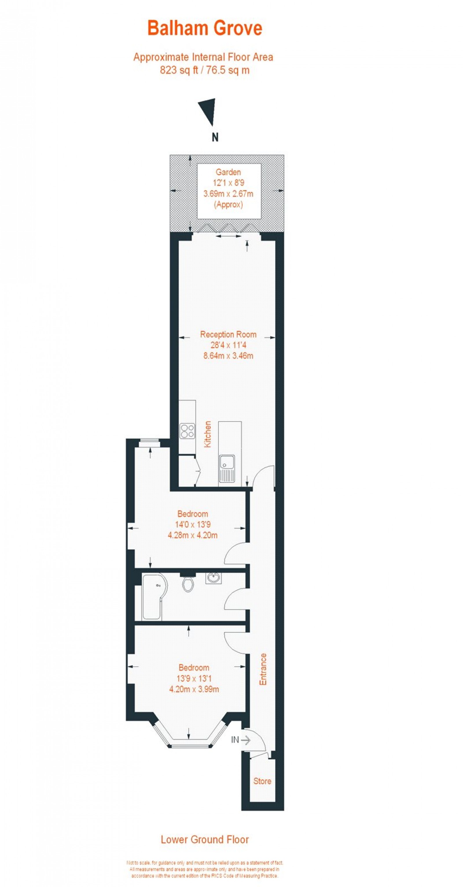 Floorplan for Balham Grove, London, SW12