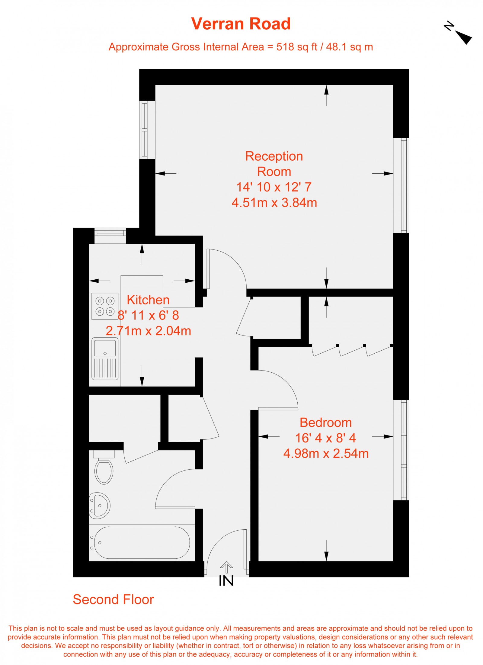Floorplan for Verran Road, London, SW12