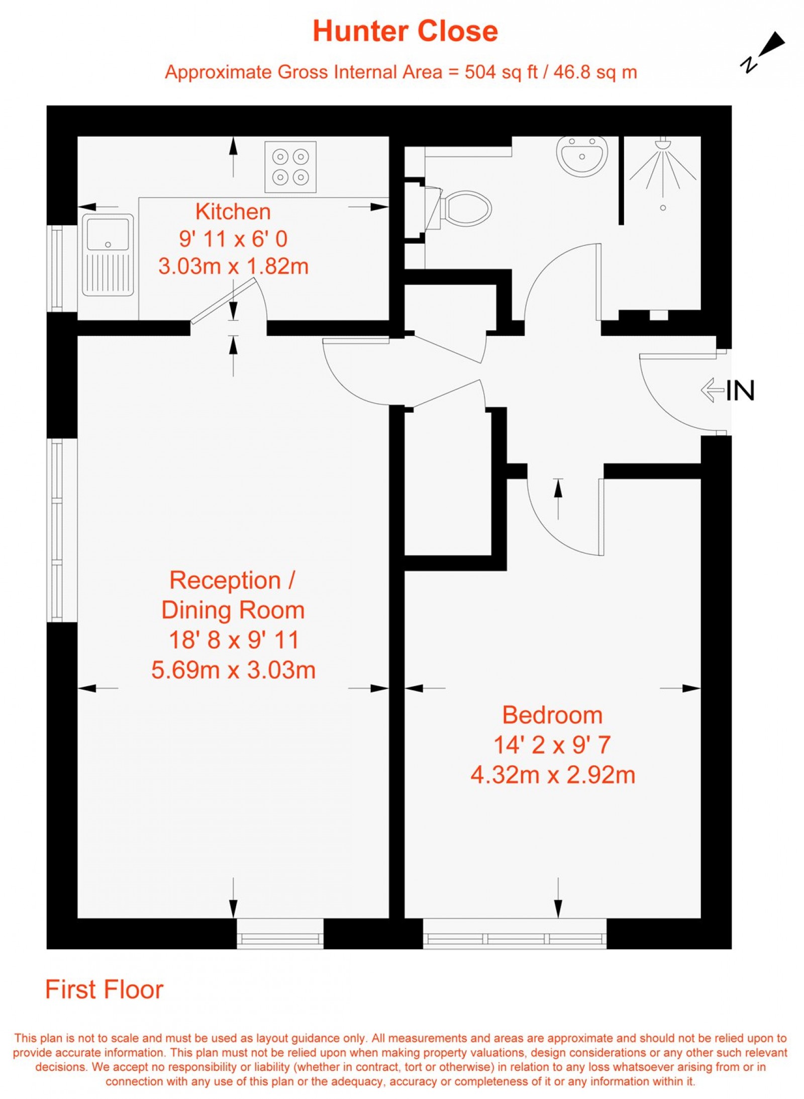 Floorplan for Hunter Close, London, SW12