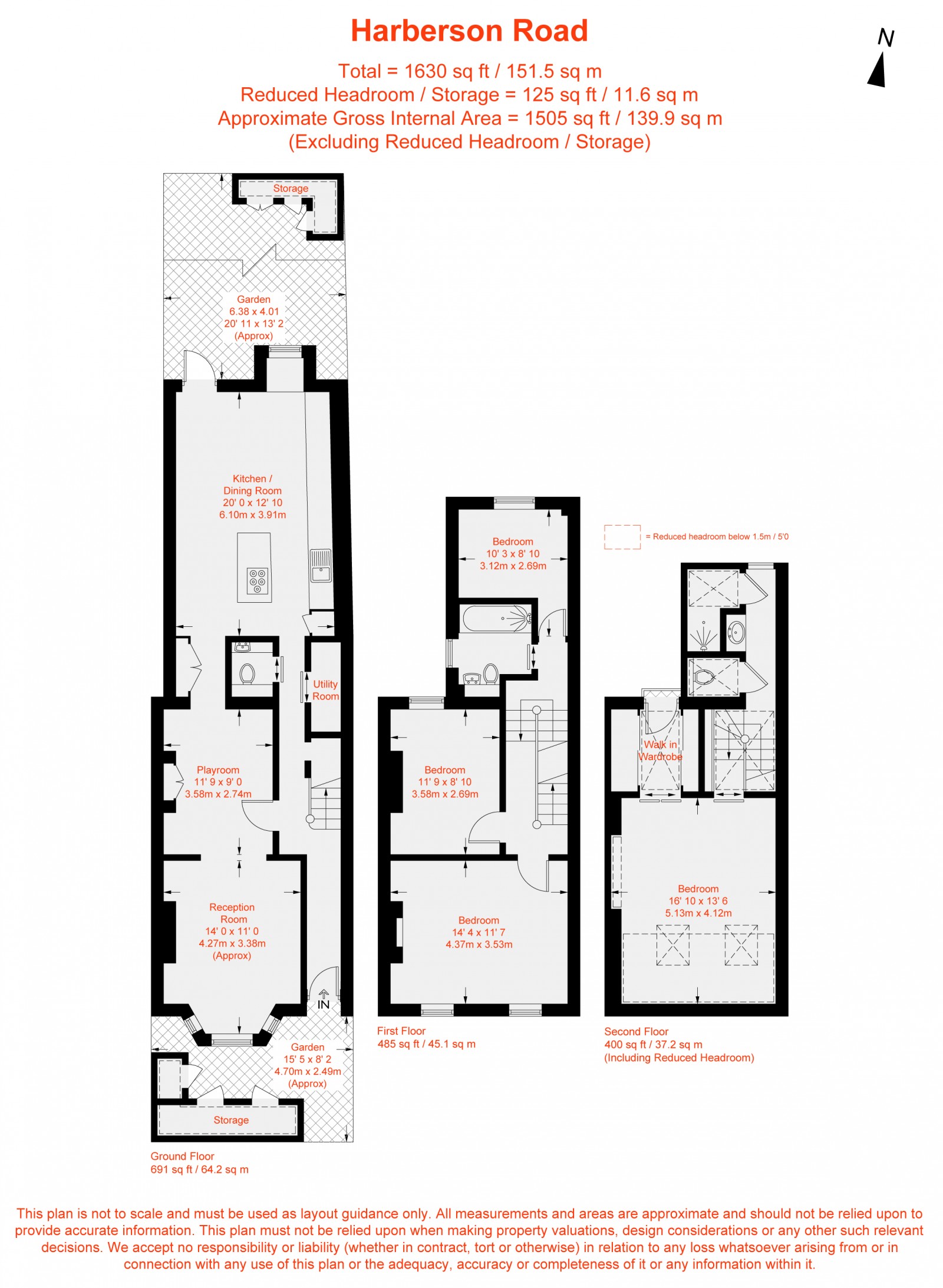 Floorplan for Harberson Road, London, SW12