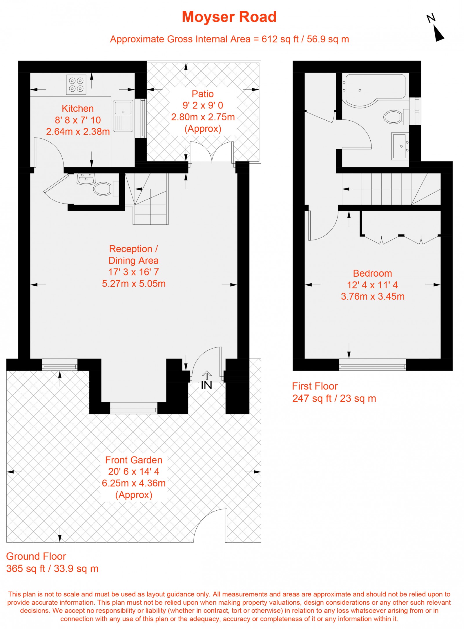 Floorplan for Moyser Road, Furzedown, SW16