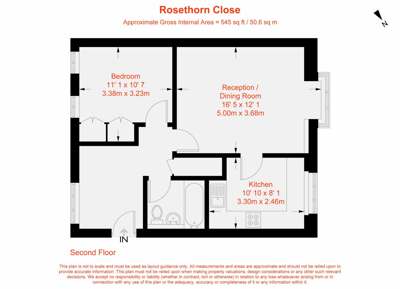 Floorplan for Rosethorn Close, London, SW12