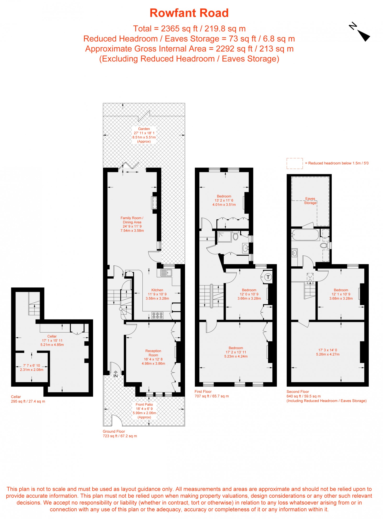 Floorplan for Rowfant Road, London, SW17