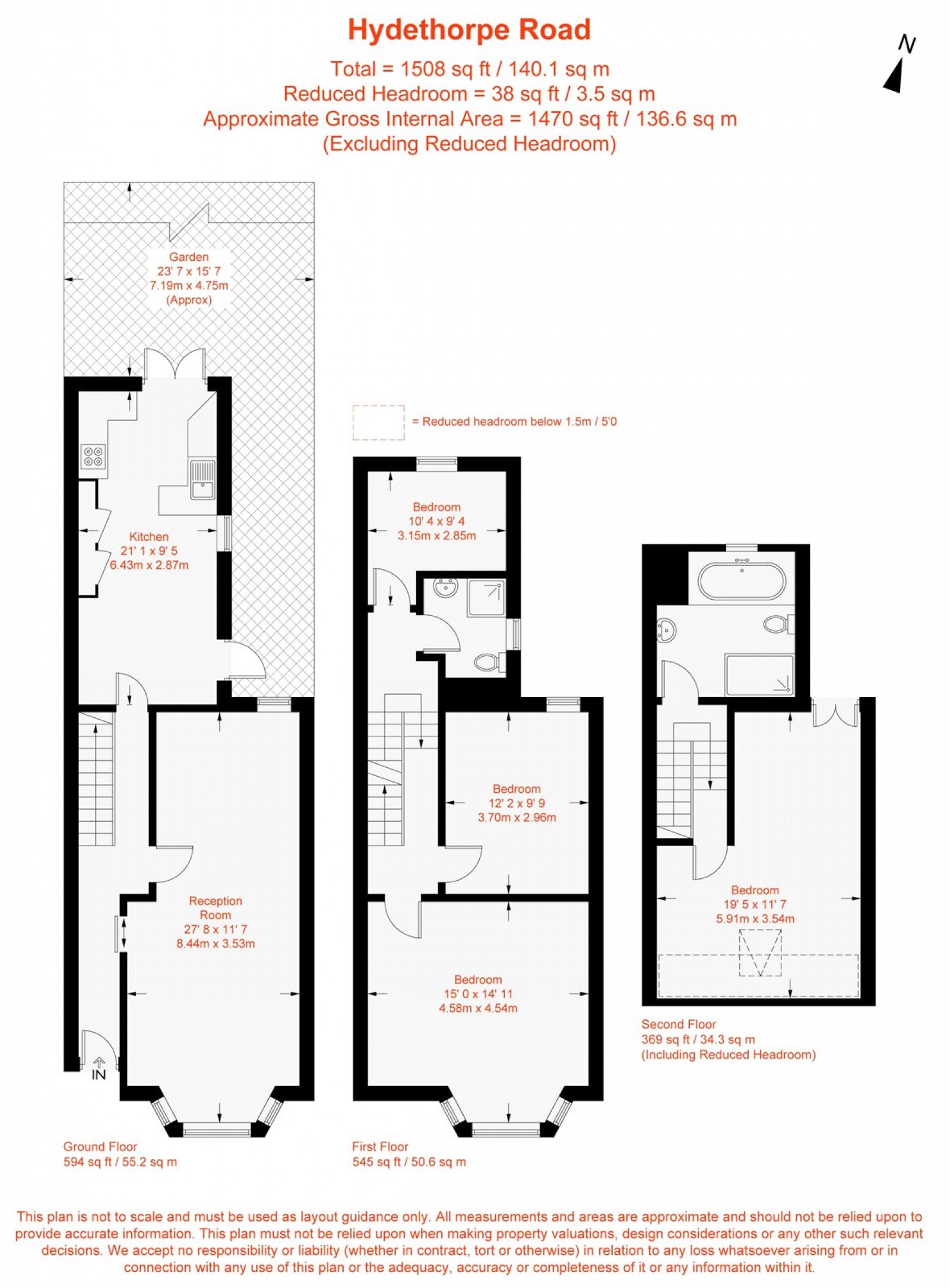 Floorplan for Hydethorpe Road, London, SW12