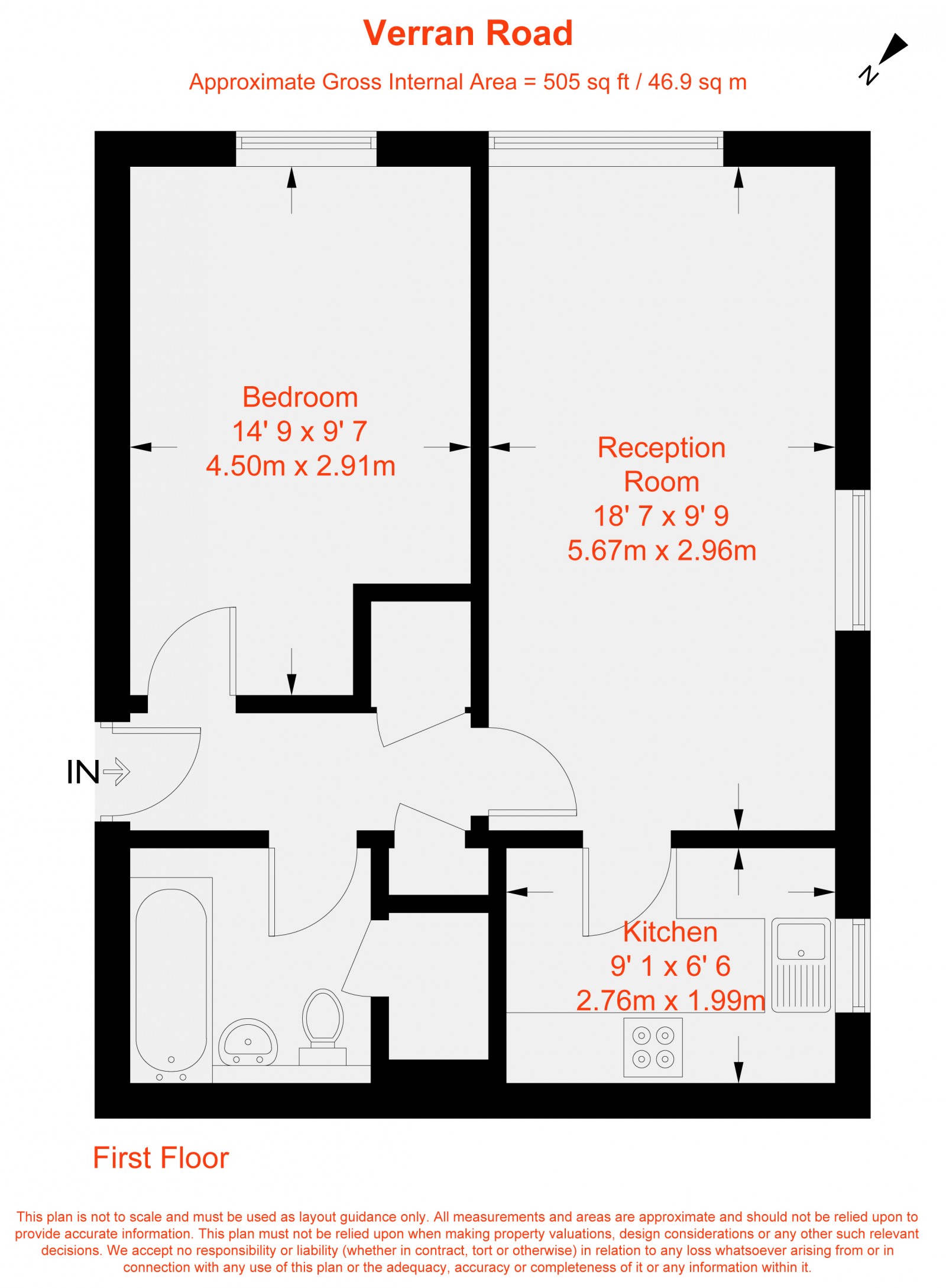 Floorplan for Verran Road, London, SW12
