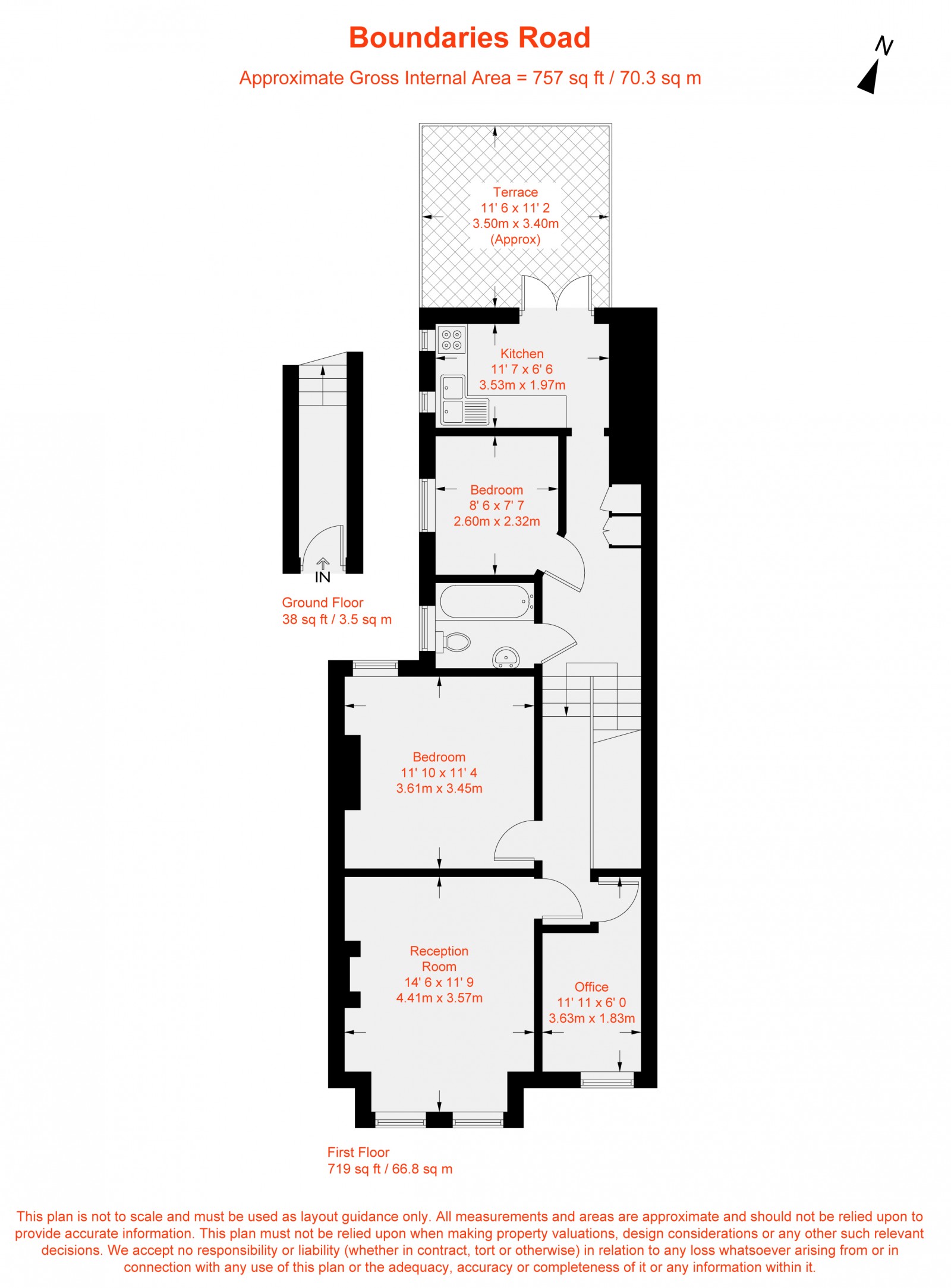 Floorplan for Boundaries Road, London, SW12