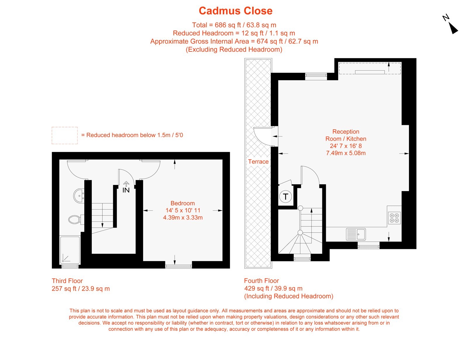 Floorplan for Cadmus Close, London, SW4