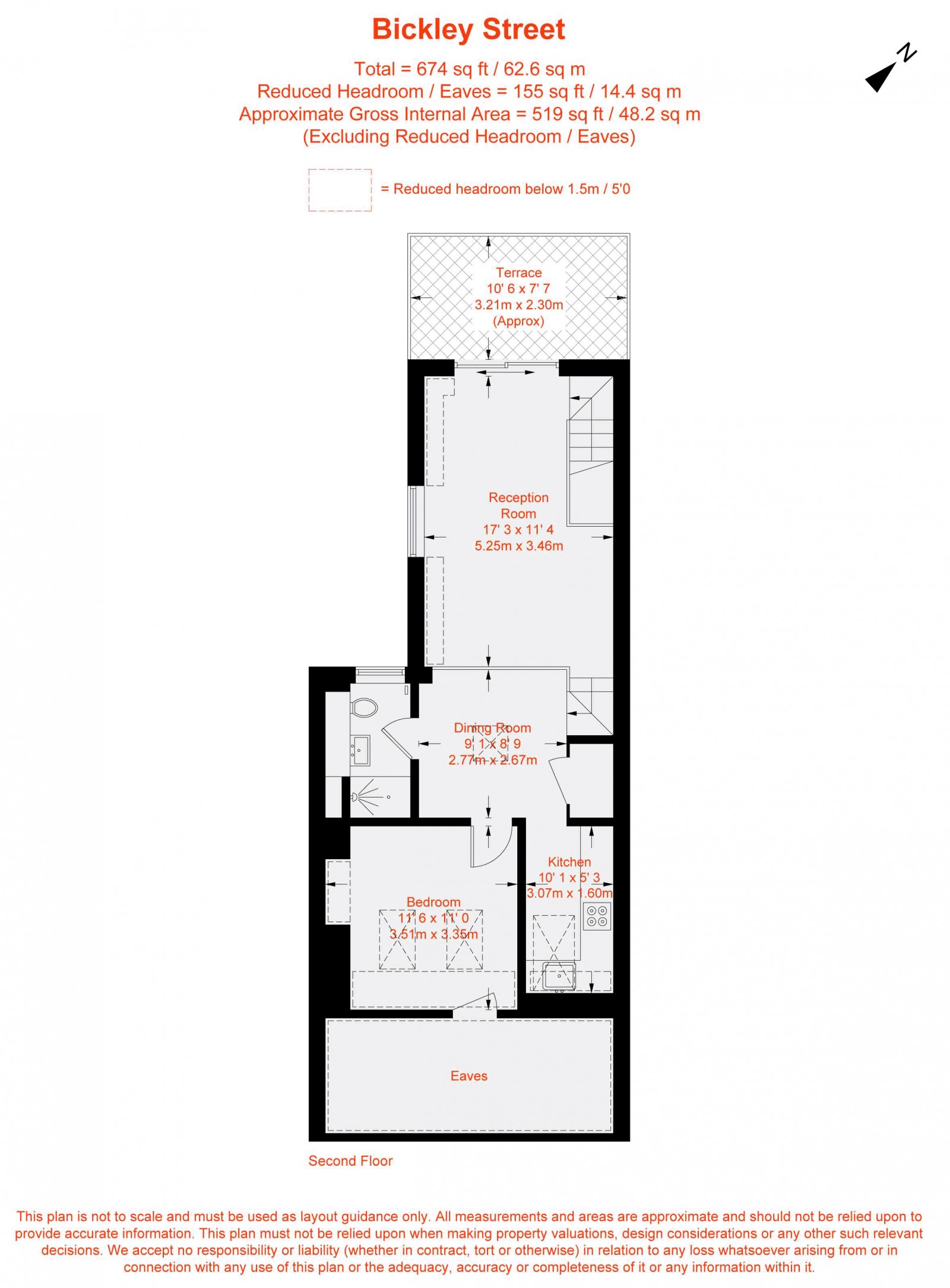 Floorplan for Bickley Street, London, SW17