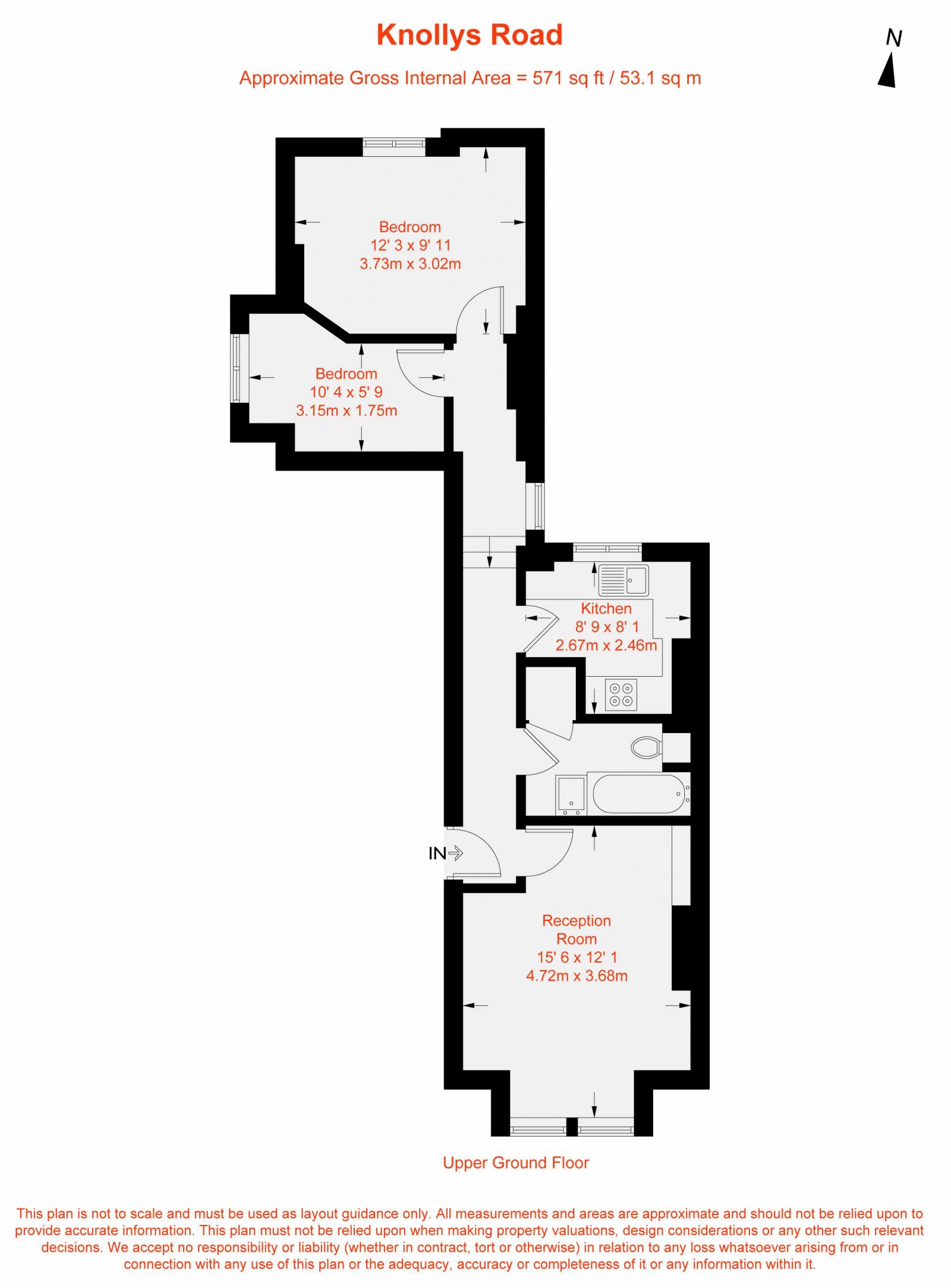 Floorplan for Knollys Road, London, SW16