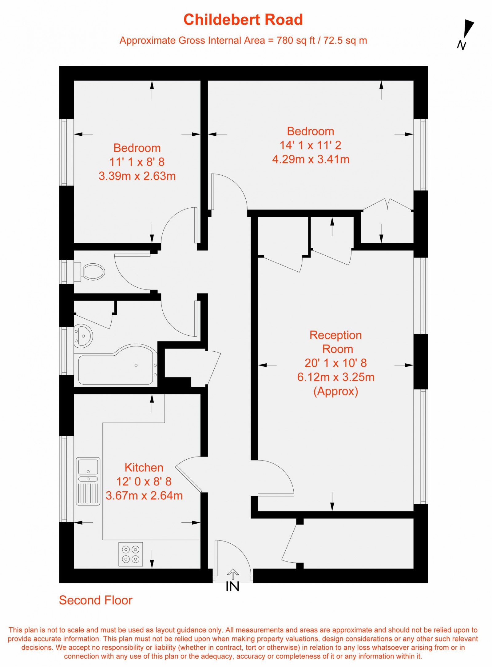 Floorplan for Childebert Road, London, SW17