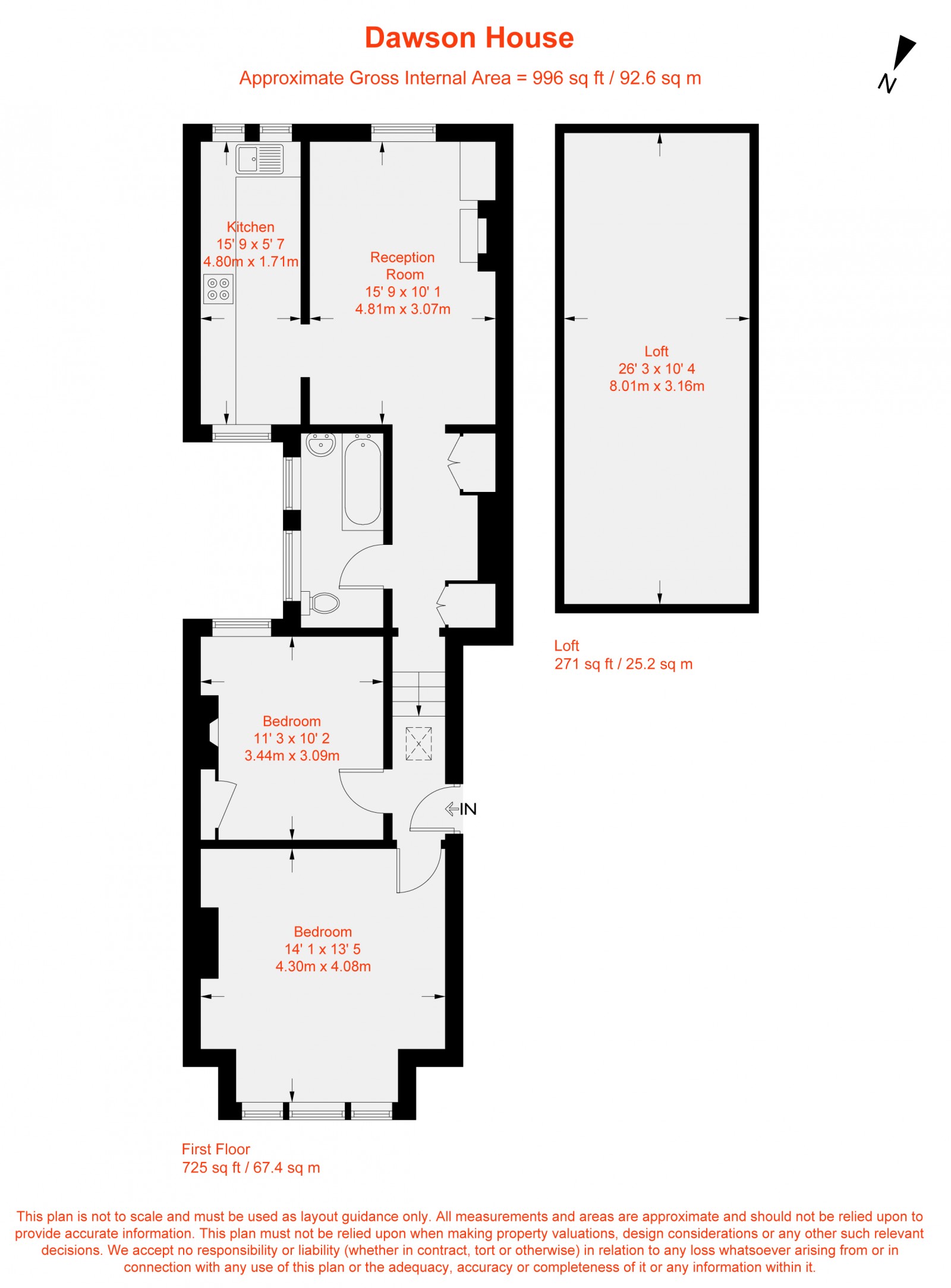 Floorplan for Yukon Road, London, SW12