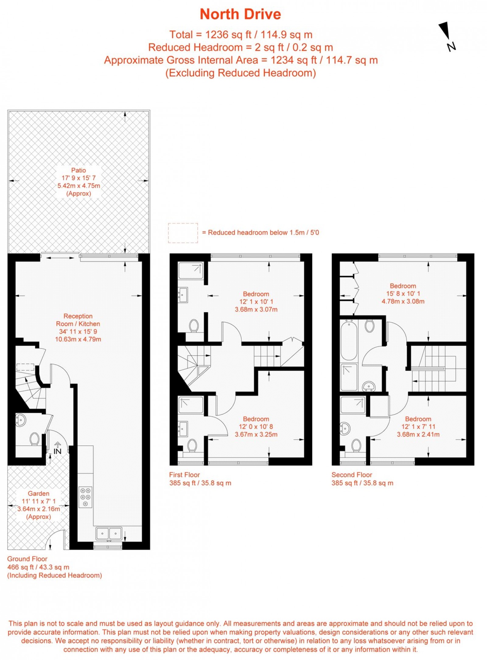 Floorplan for North Drive, Furzedown, SW16