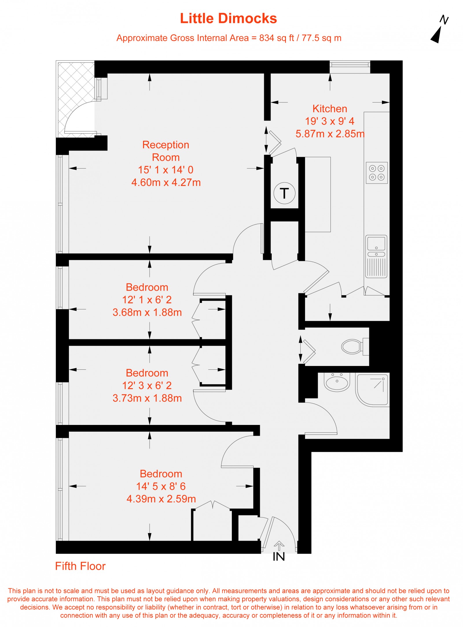 Floorplan for Little Dimocks, London, SW12