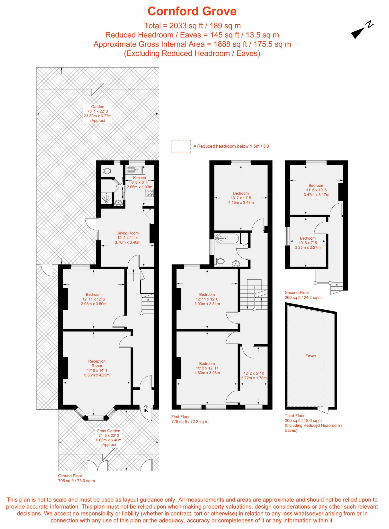 Floorplan for Cornford Grove, London, SW12