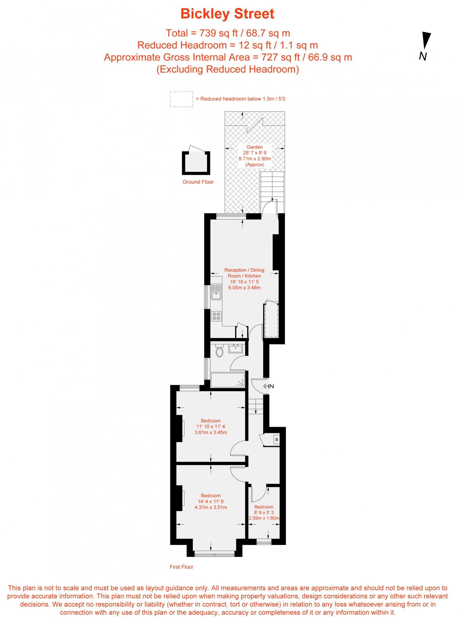 Floorplan for Bickley Street, Tooting, SW17