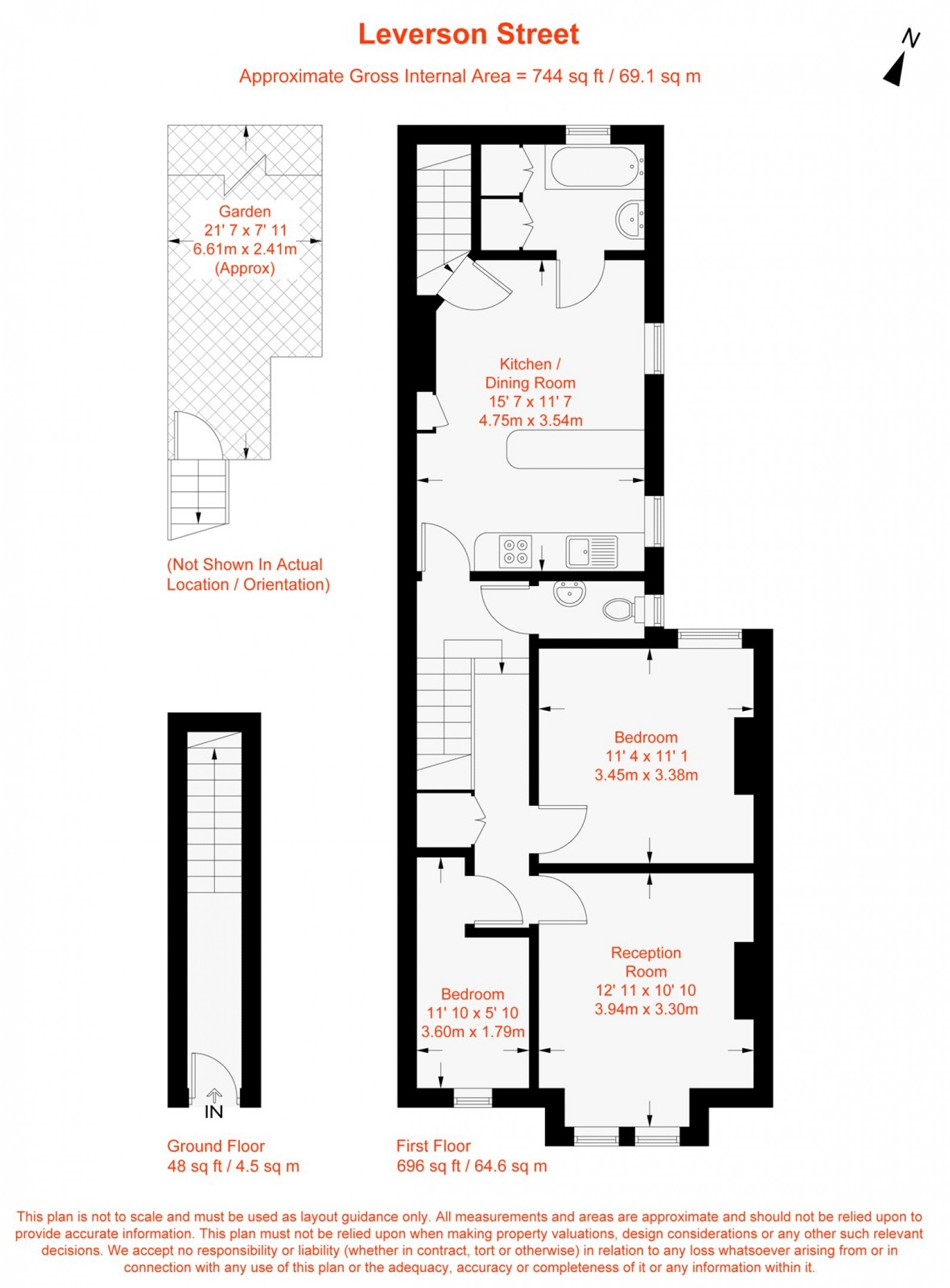 Floorplan for Leverson Street, Furzedown, SW16
