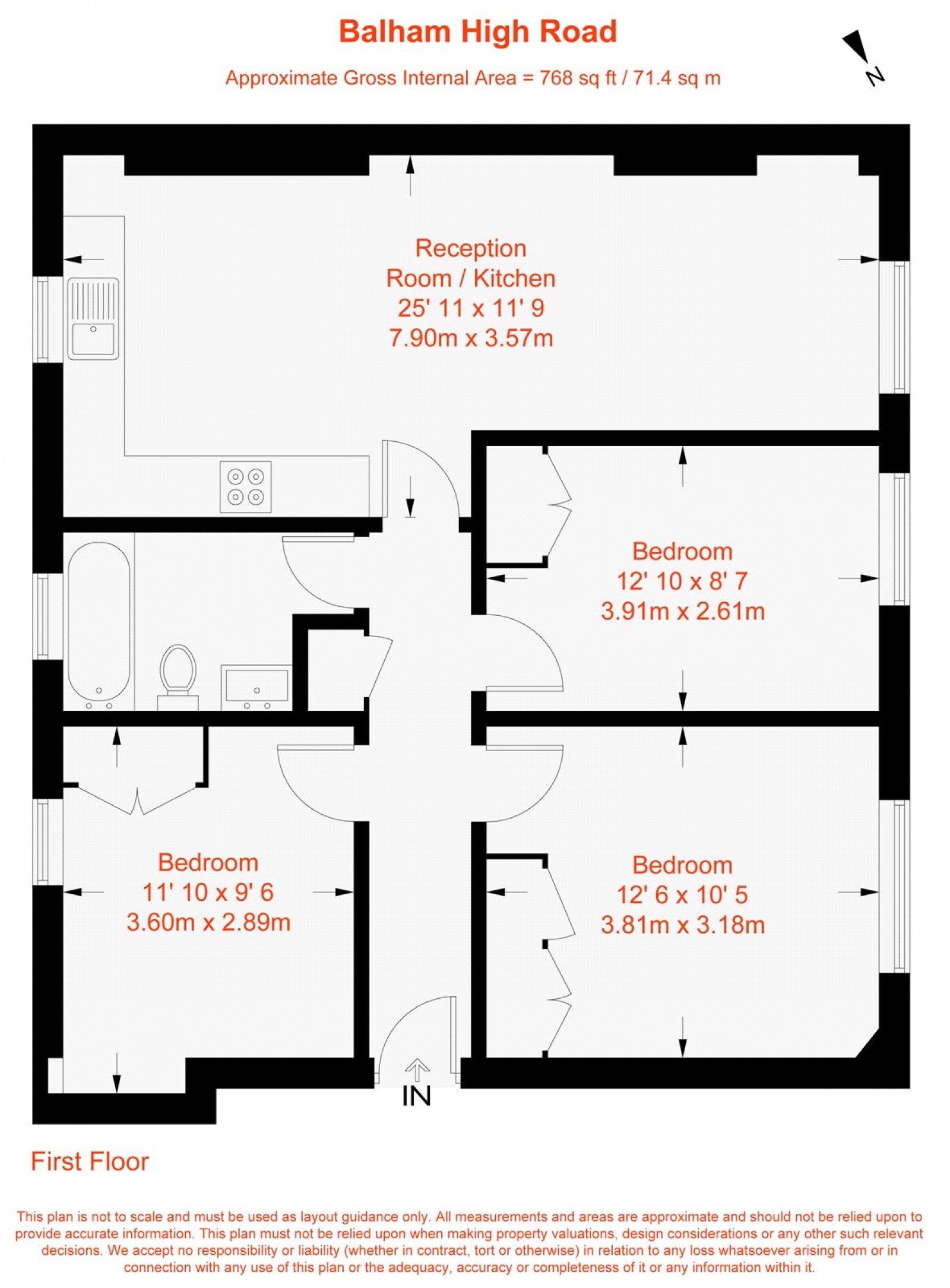 Floorplan for Balham High Road, London, SW12