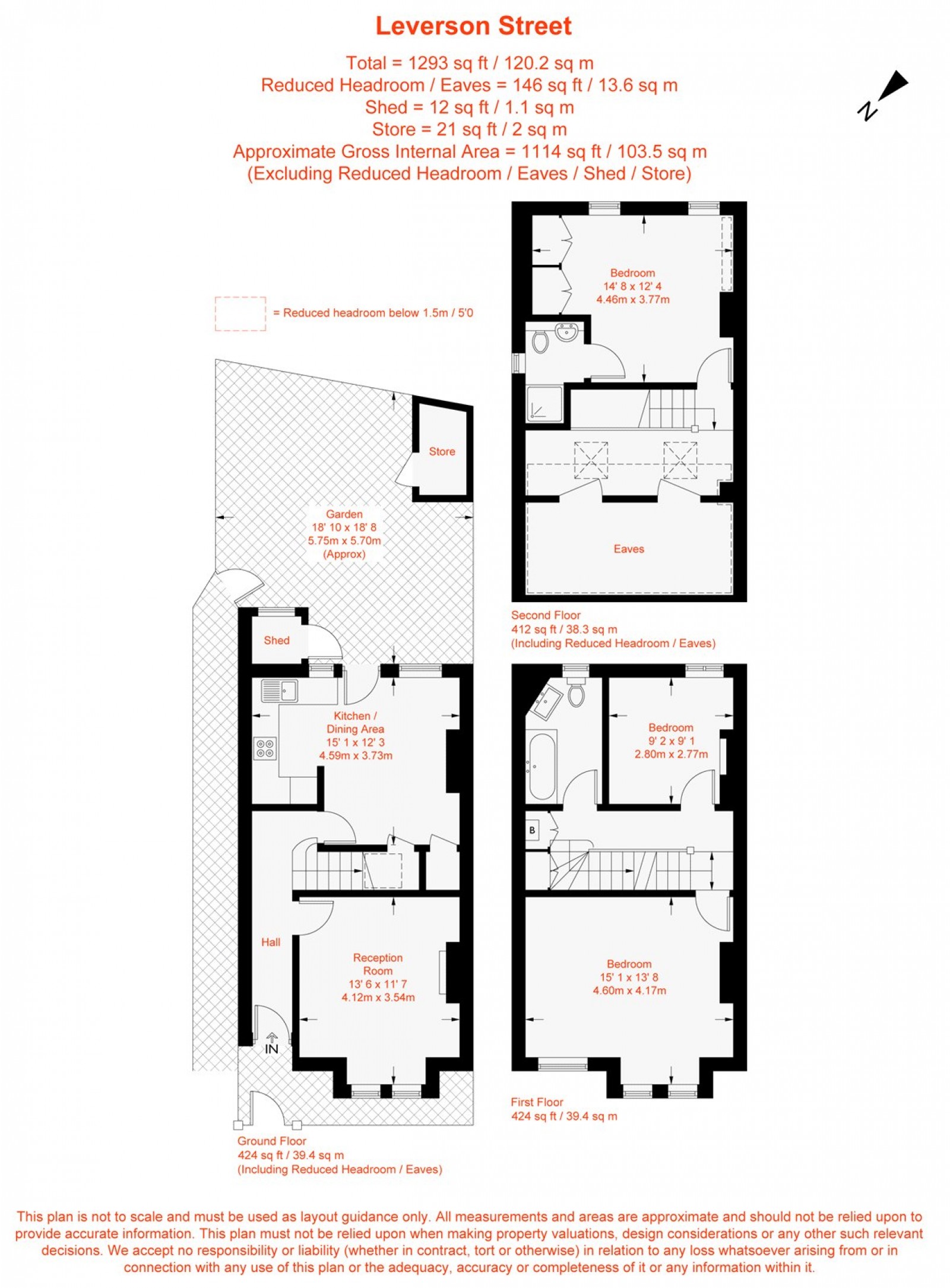 Floorplan for Leverson Street, London, SW16